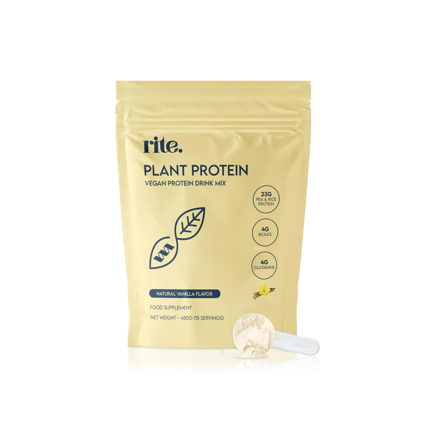 Rite Plant Protein Vanilla Food Supplement 450g