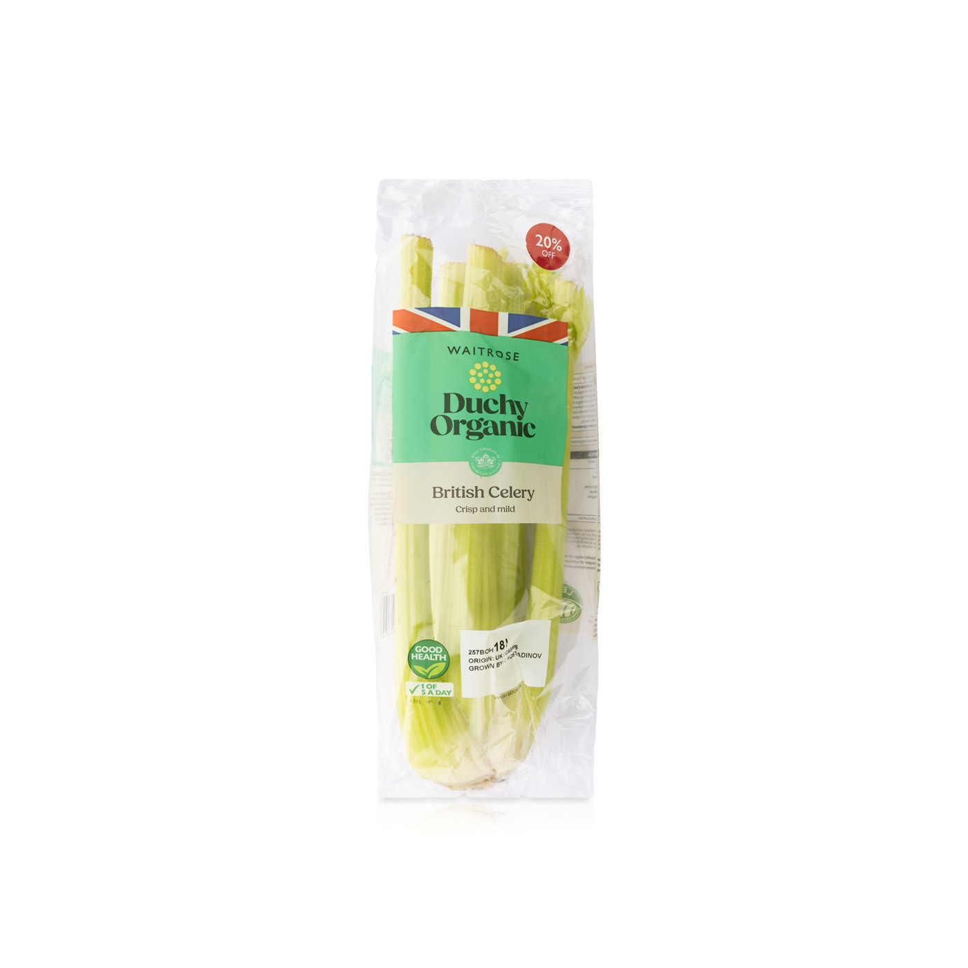 Waitrose Duchy Organic Trimmed Celery