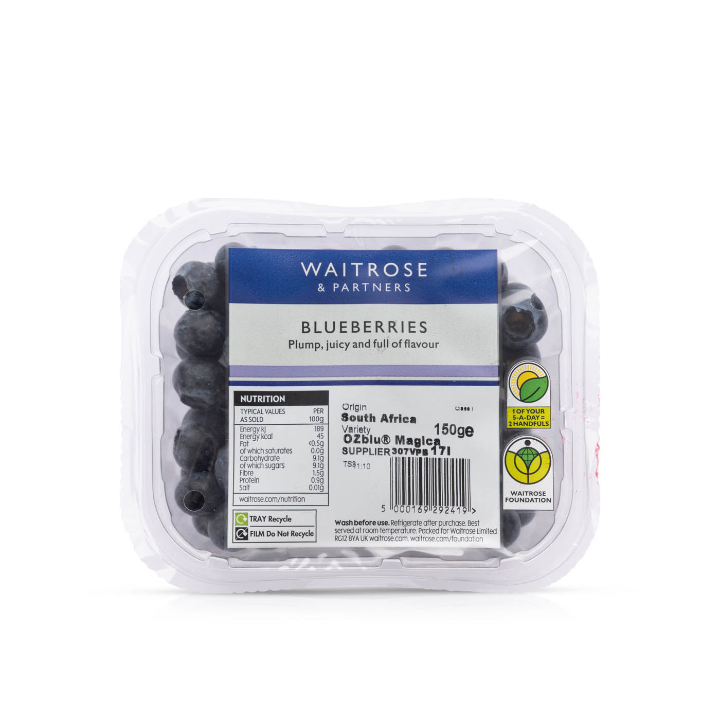 Waitrose Blueberry Small 150g