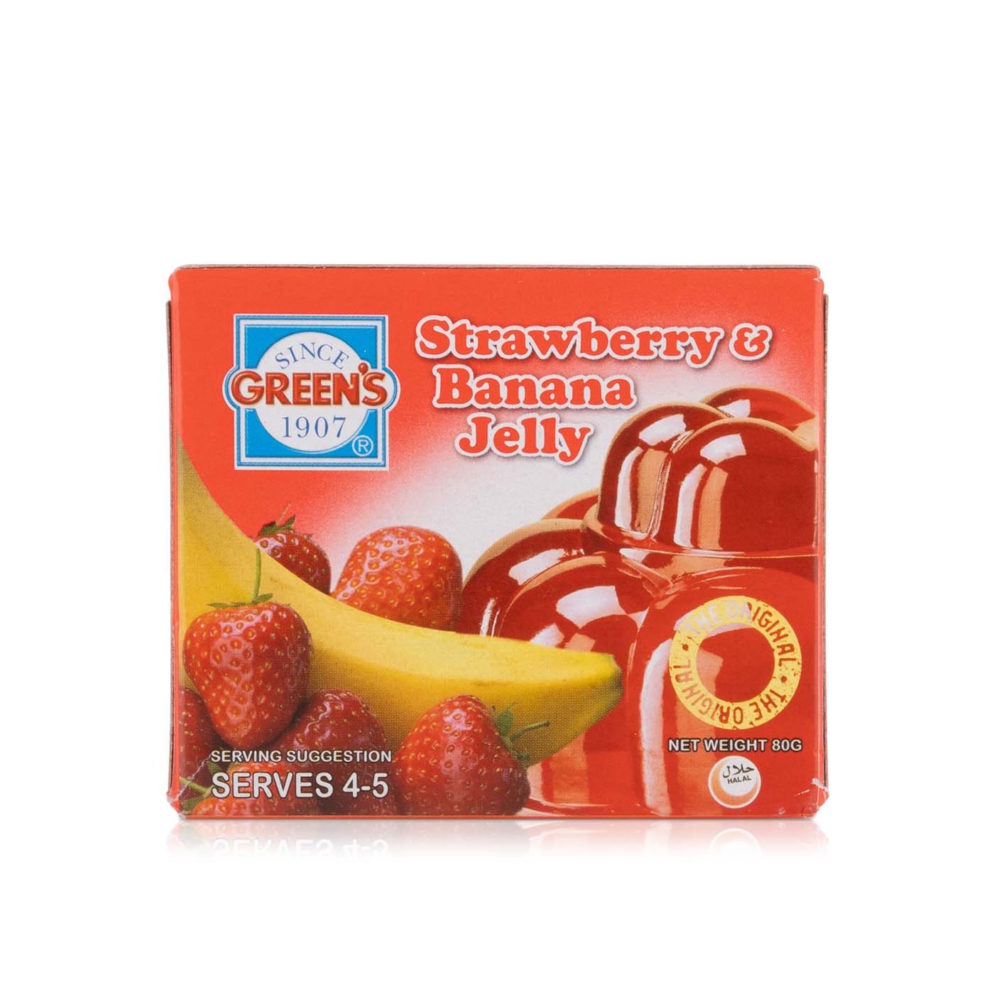 Green's Banana & Strawberry Jelly Mix 80g