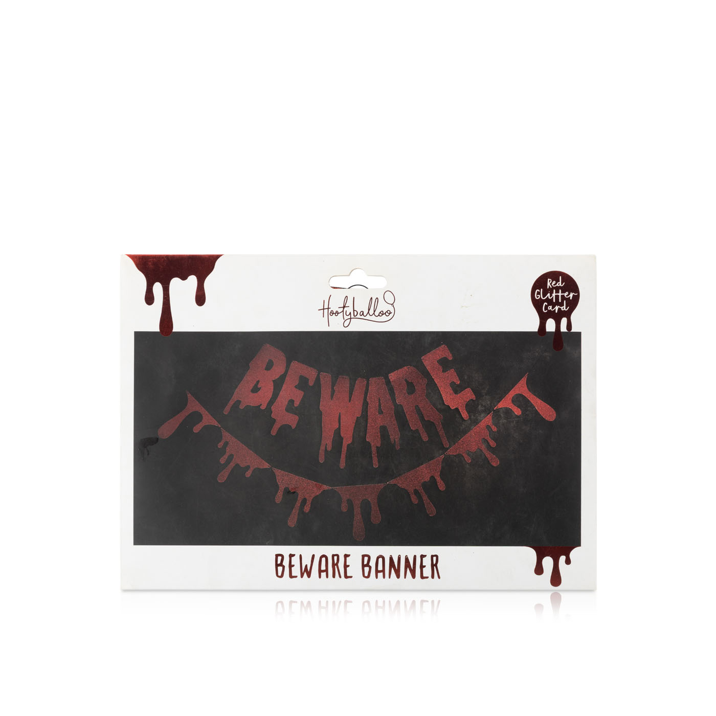 Hootyballoo Bloody Beware Glitter Banner 2m