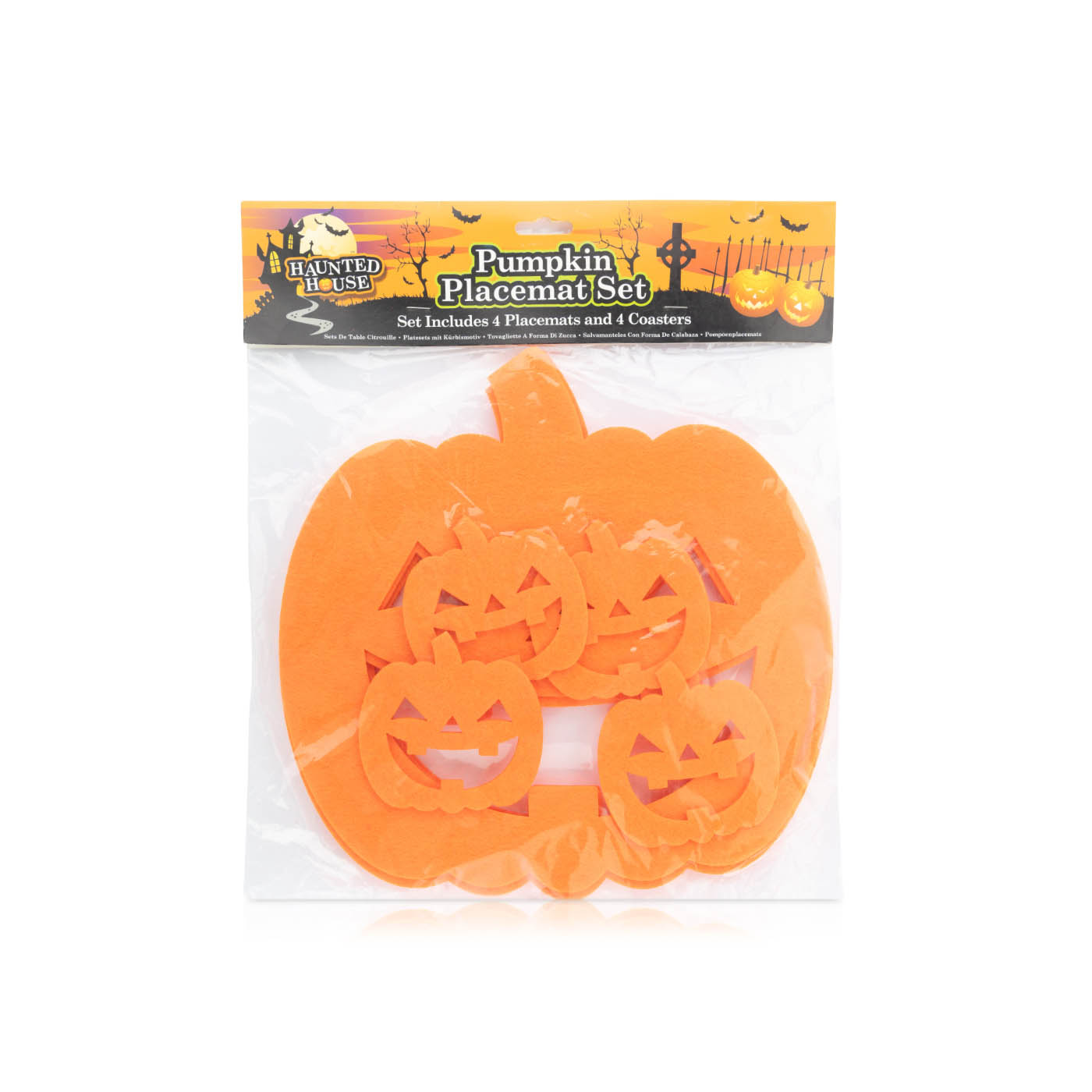 PMS Halloween Pumpkin Placemats with Card Set