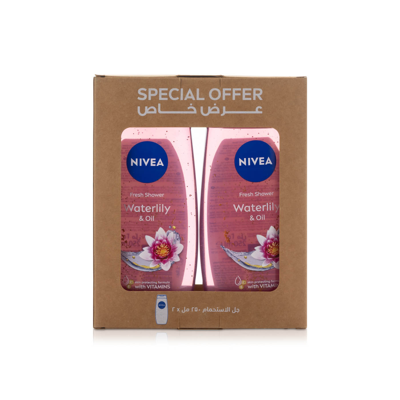 Nivea Waterlily & Oil Shower Gel 250ml x 2