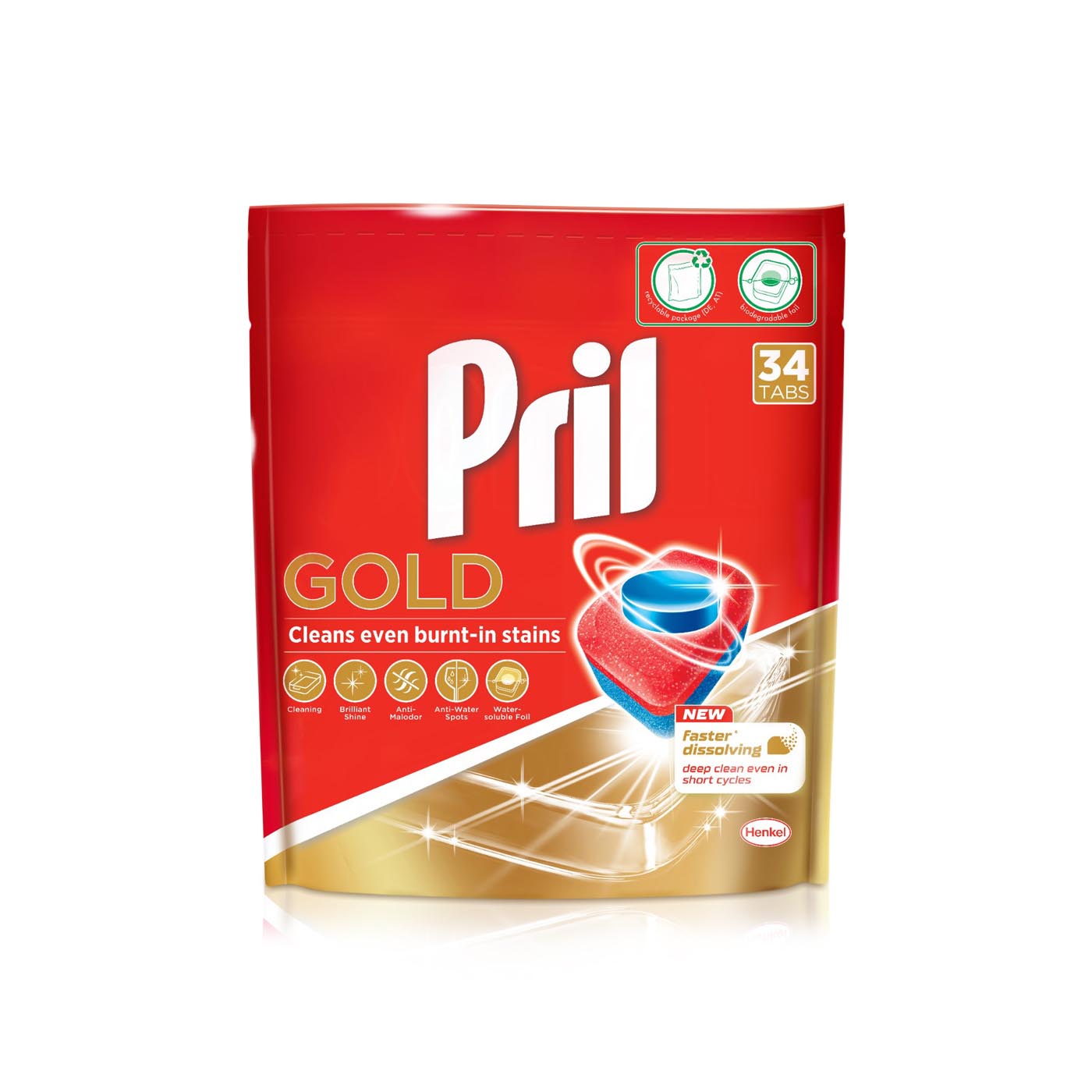 Pril Gold 12 Action Dishwasher Tablets 34s