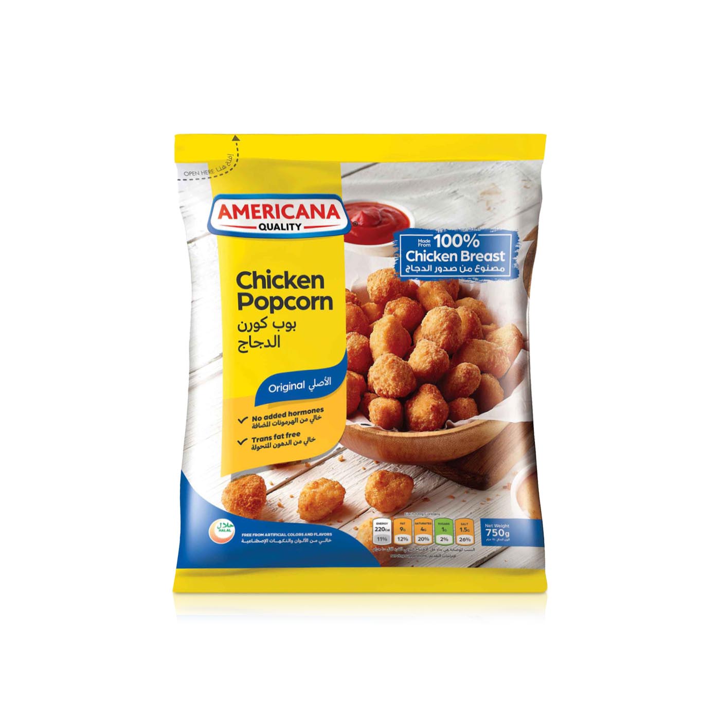Americana Frozen Original Chicken Popcorn 750g
