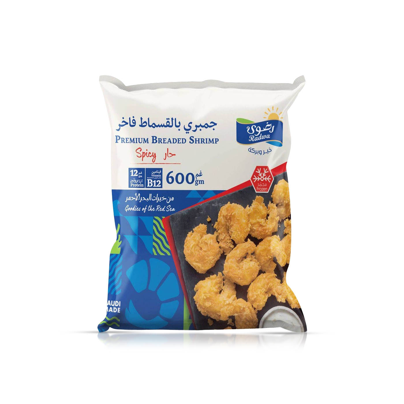 Radwa Frozen Spicy Breaded Shrimp 600g