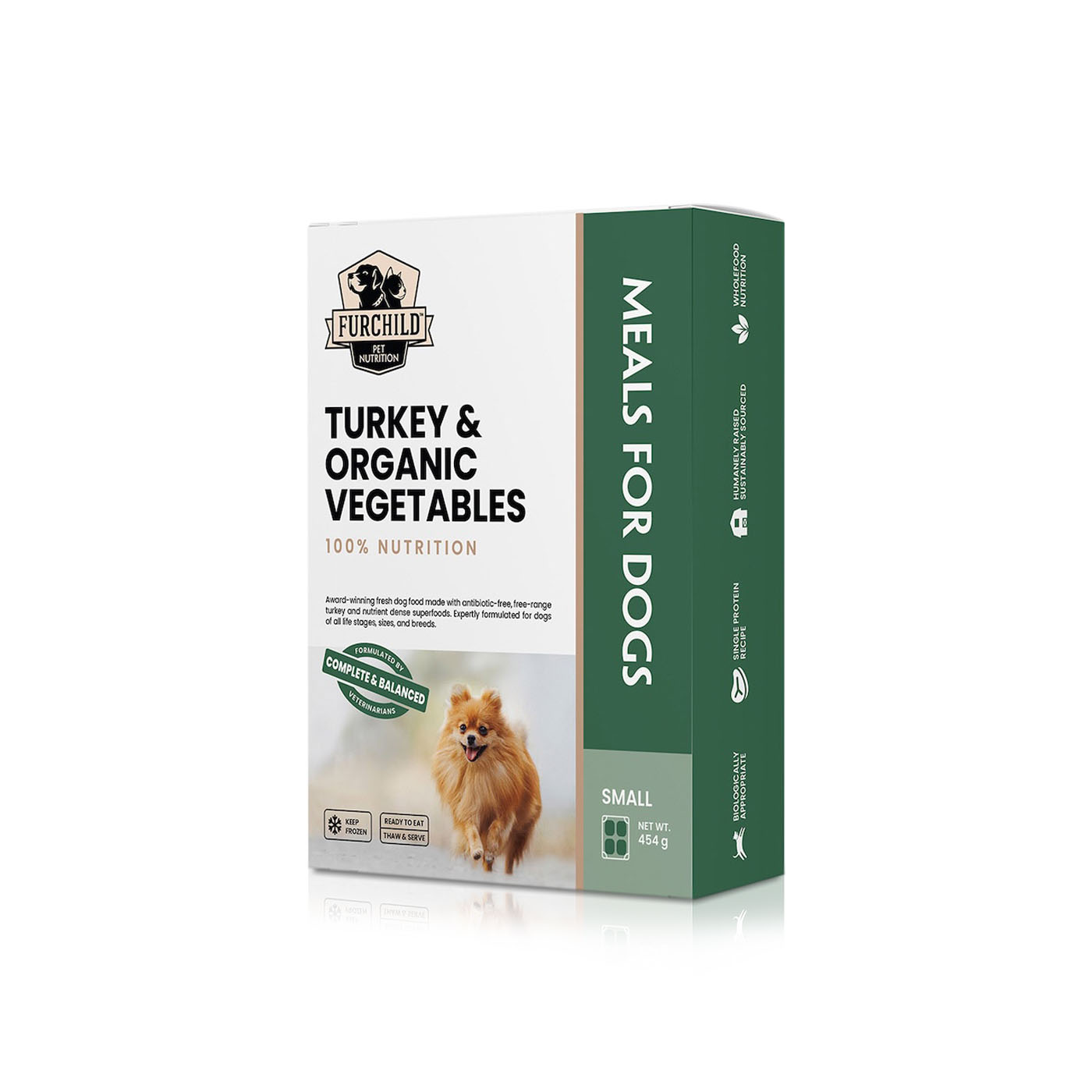 Furchild Turkey & Organic Vegetables Raw Dog Food 113.5g x 4