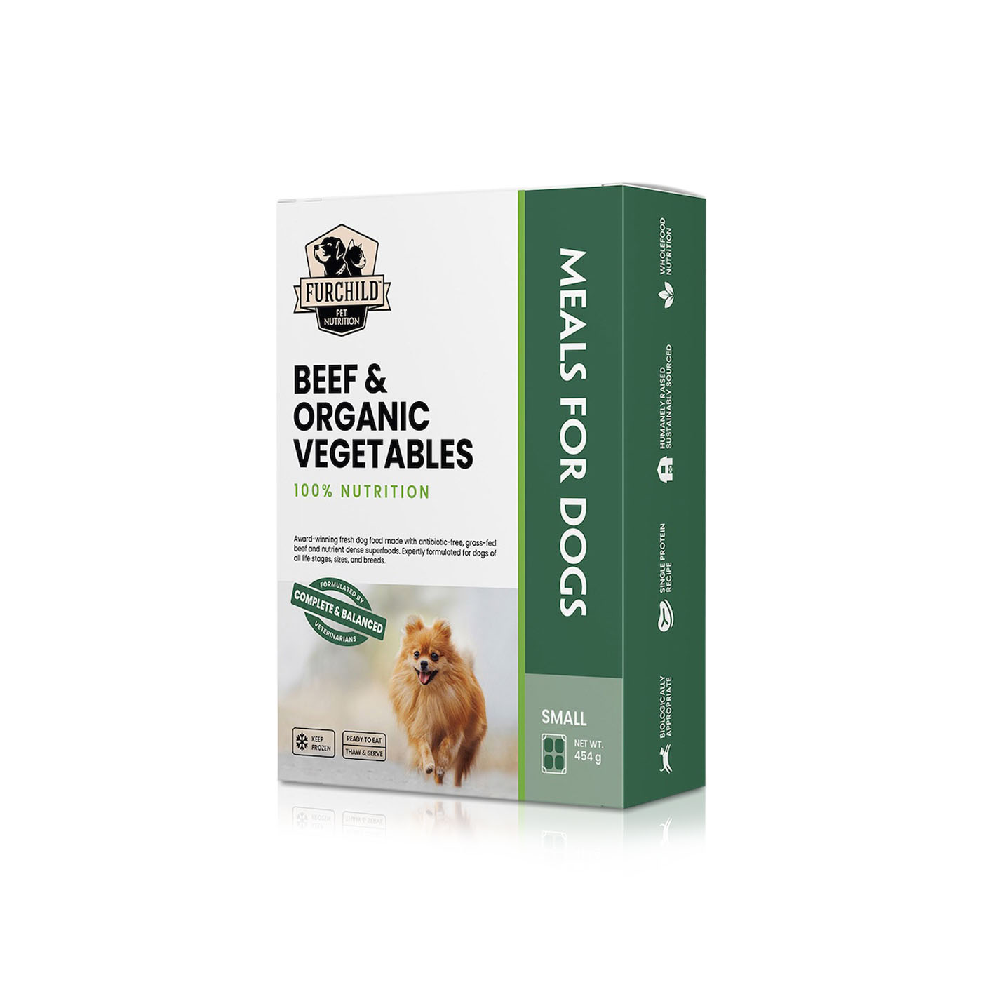 Furchild Beef & Organic Vegetables Raw Dog Food 113.5g x 4