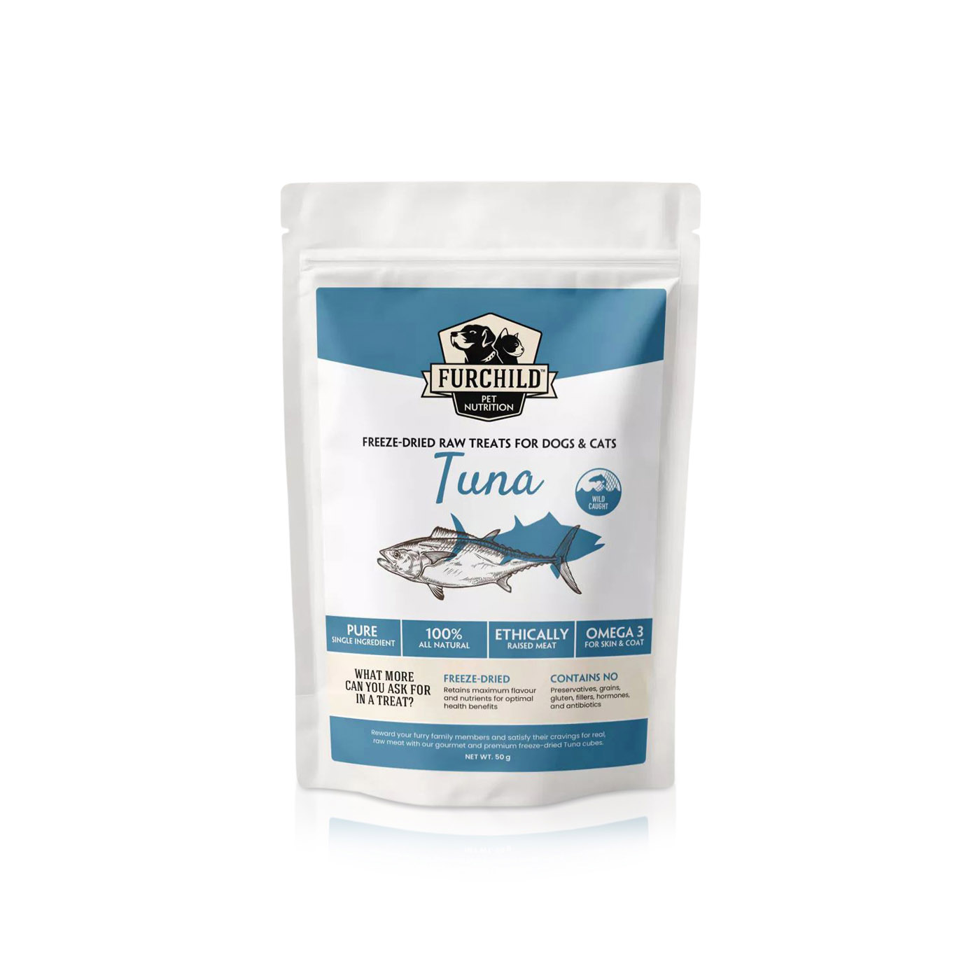 Furchild Wild Caught Tuna Treats for Dogs & Cats 50g