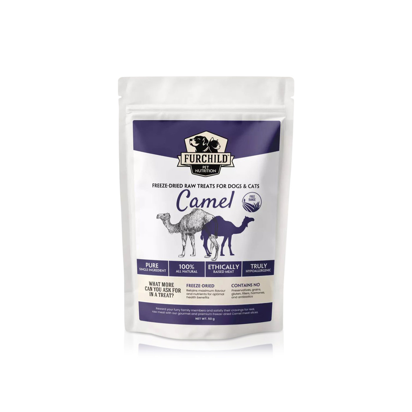 Furchild Free Range Camel Treats for Dogs & Cats 50g