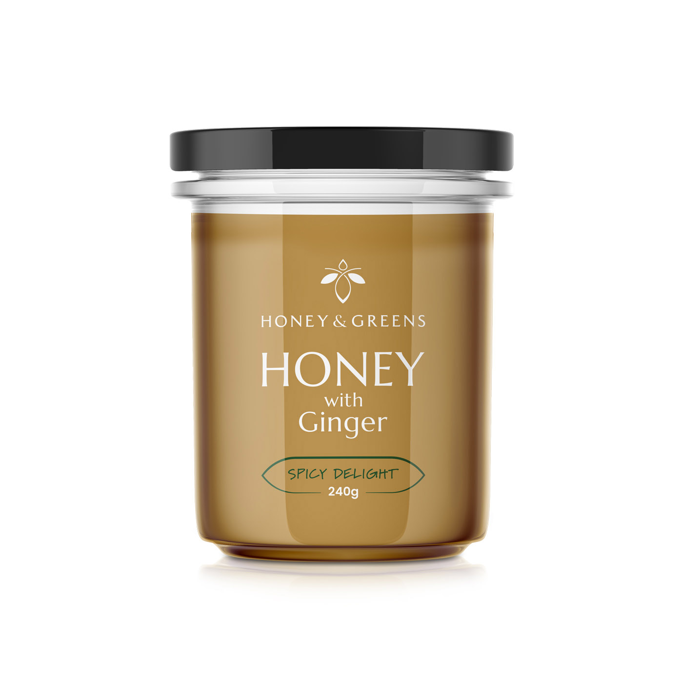 Honey & Greens British Honey with Ginger 240g