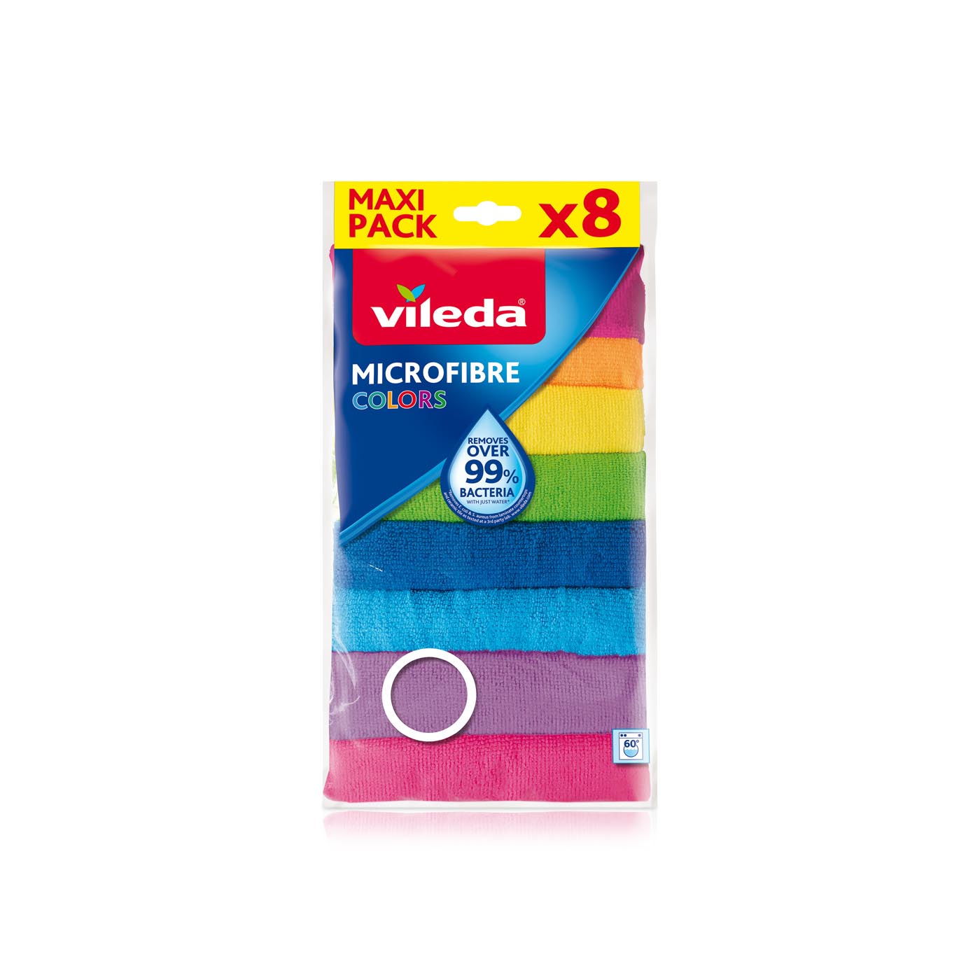 Vileda Microfibre Cloths Colours Pack x 8