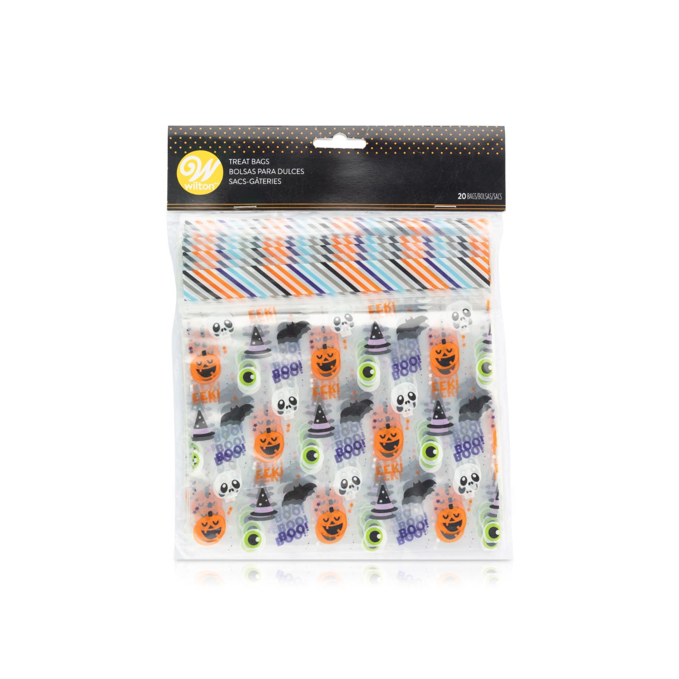 Wilton Halloween Resealable Treat Bags Boo Eek x 20
