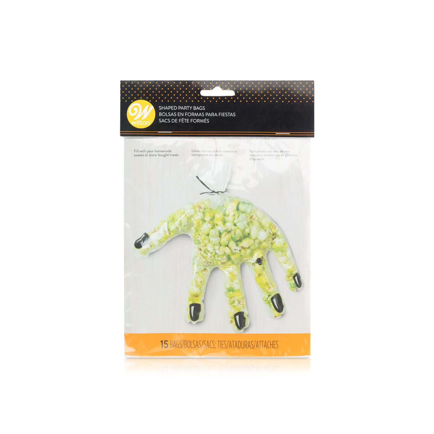 Wilton Halloween Hand Shaped Clear Party Bags 15 Pack