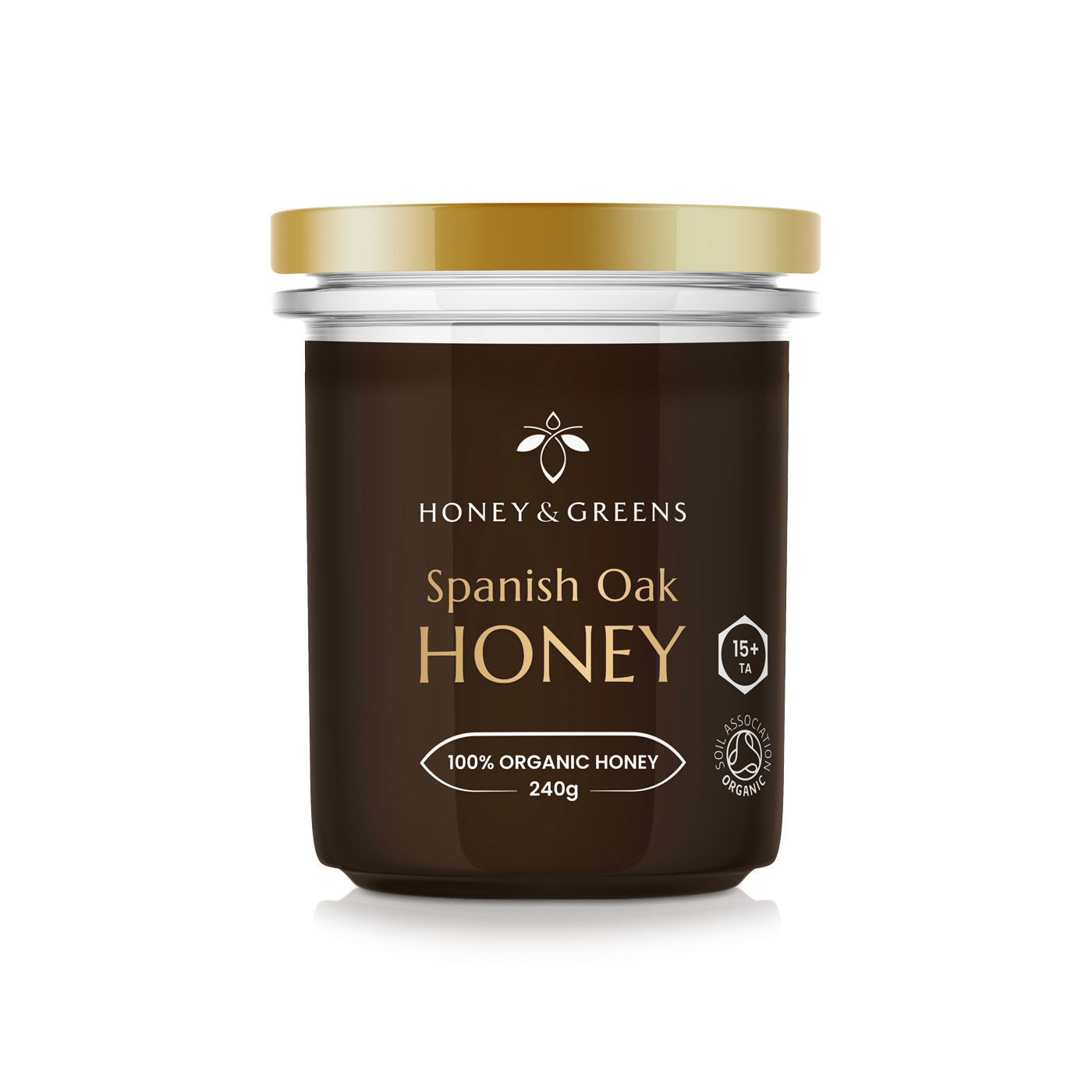Honey & Greens Spanish Organic Oak Honey 240g