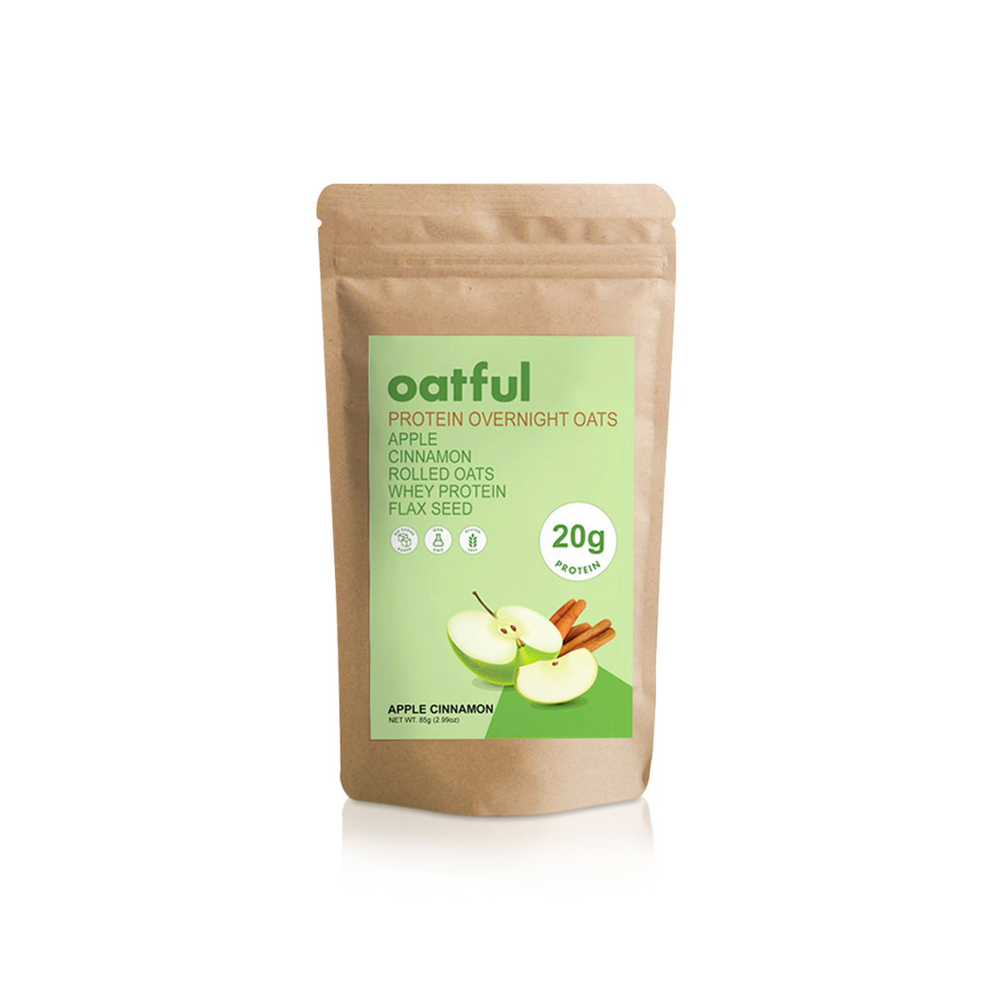 Oatful Apple Cinnamon Protein Overnight Oats 85g