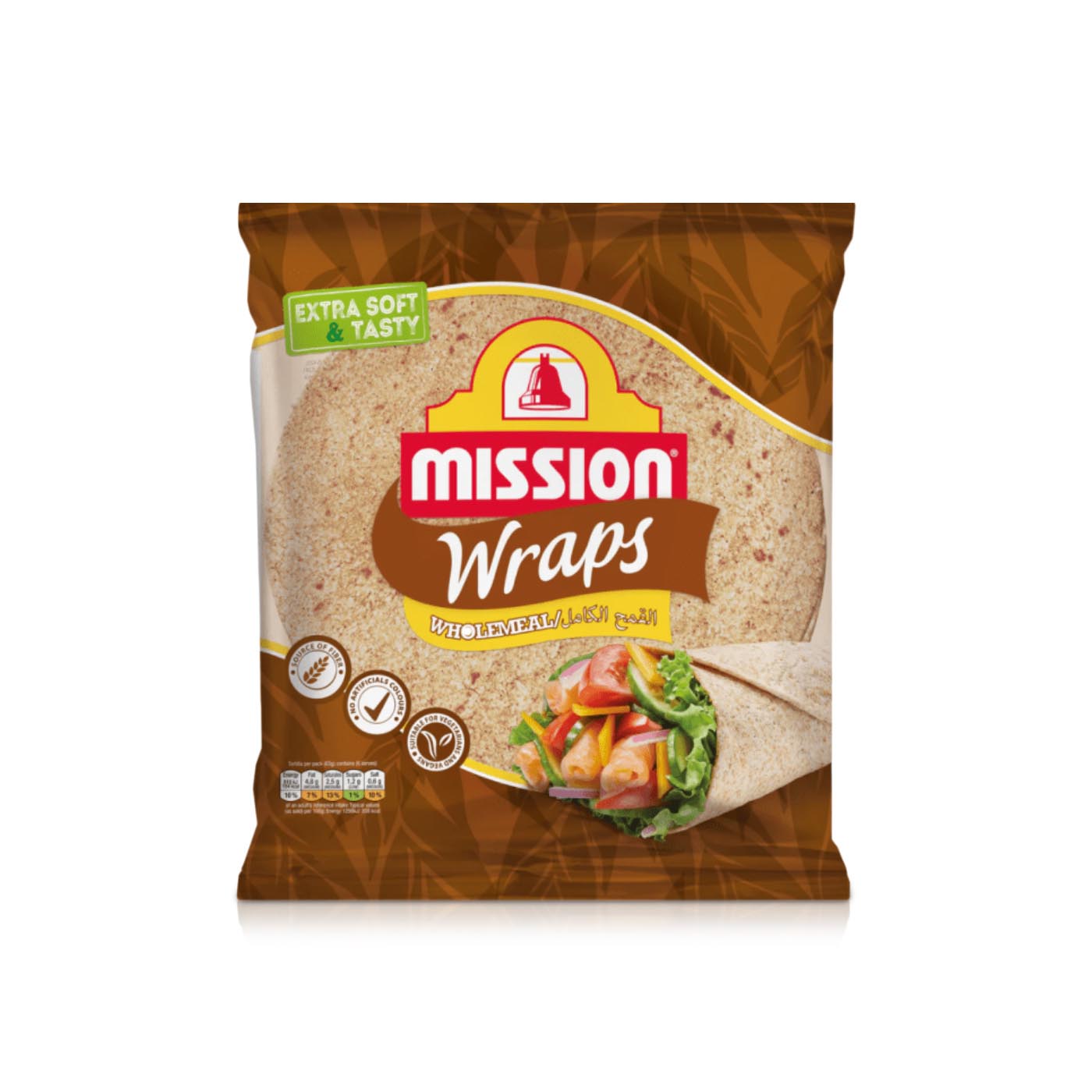 Mission Wholemeal Tortilla Wraps 378g
