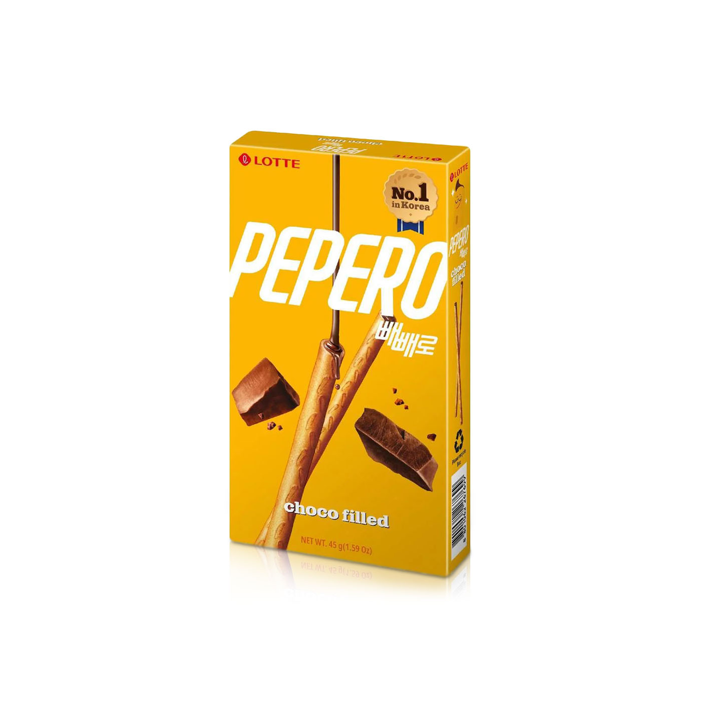 Lotte Pepero Choco Filled Biscuit Sticks 45g