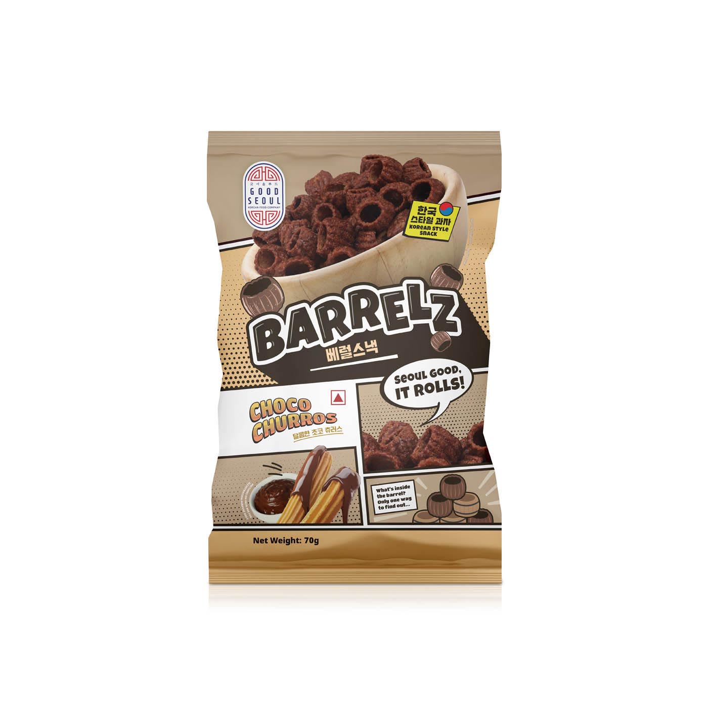 Good Seoul Choco Churros Barrelz Snack 70g