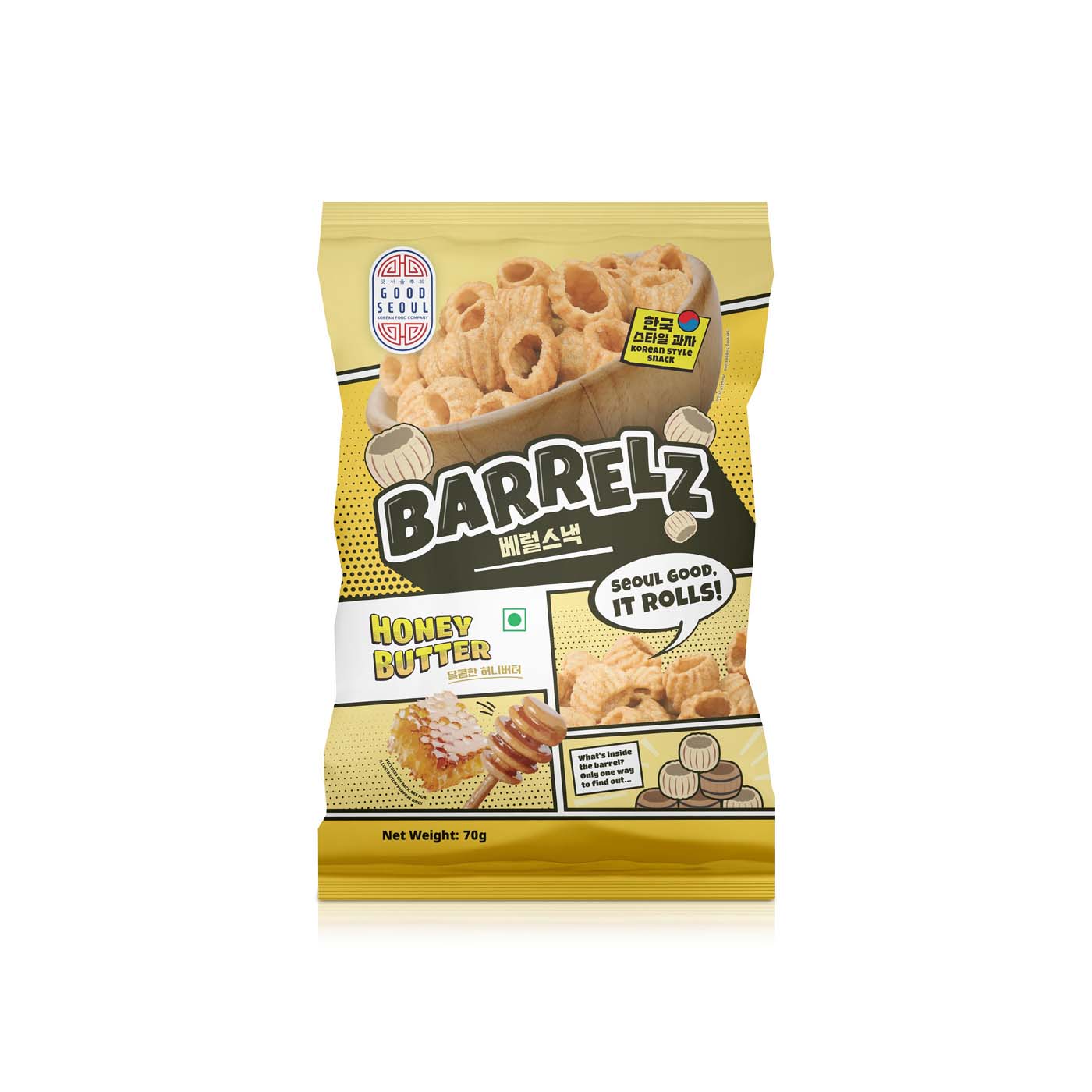 Good Seoul Honey Butter Barrelz Snack 70g