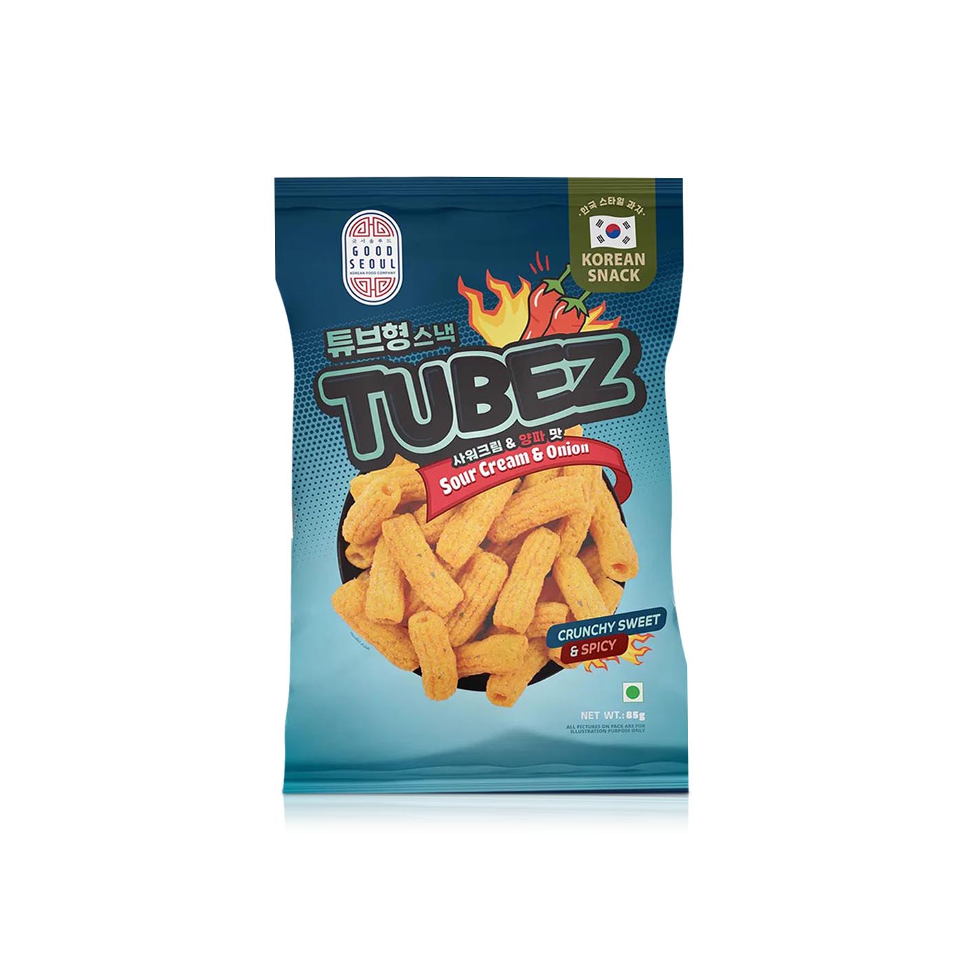 Good Seoul Sour Cream & Onion Tubez Snack 85g