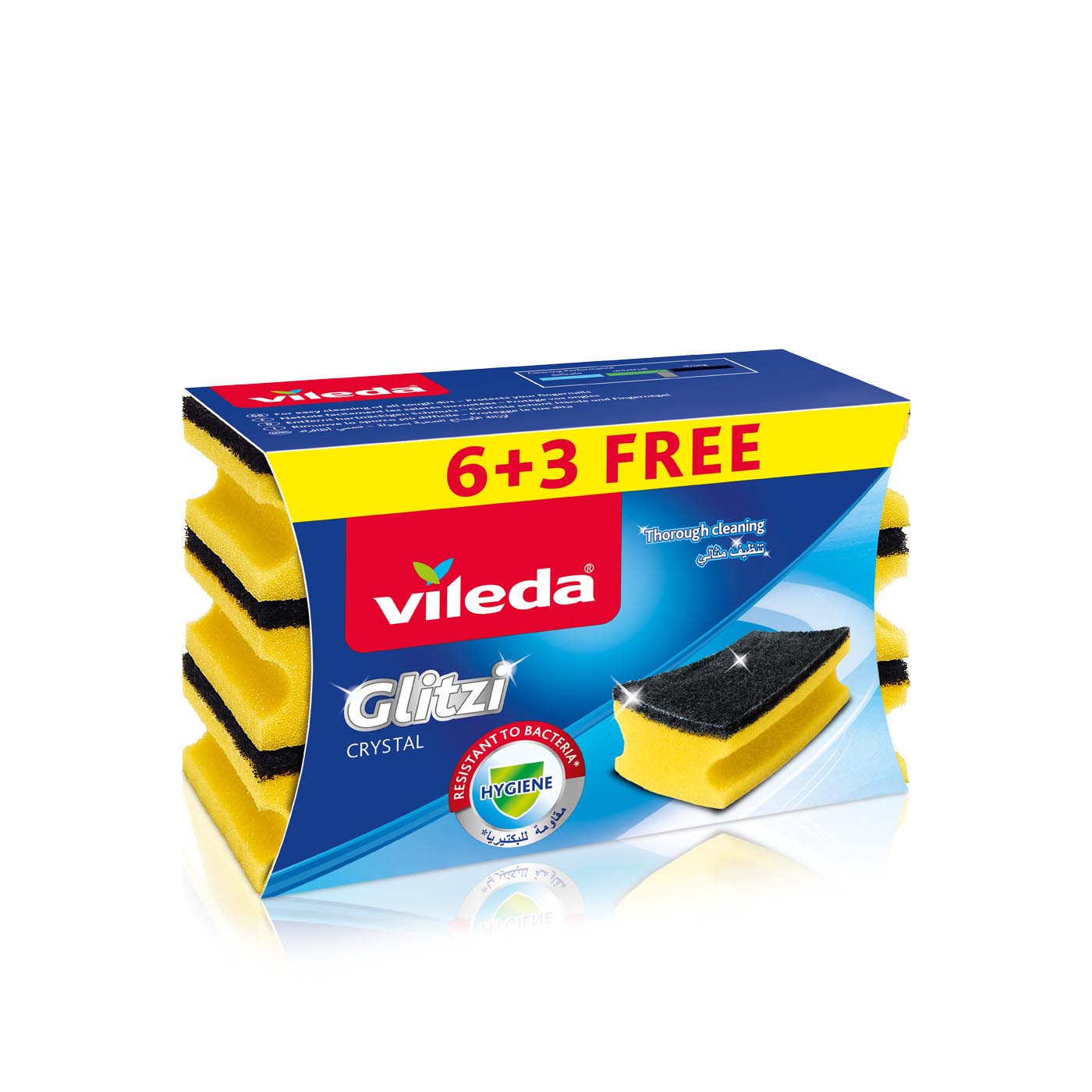 Vileda Glitzi Crystal Scourer 6+3