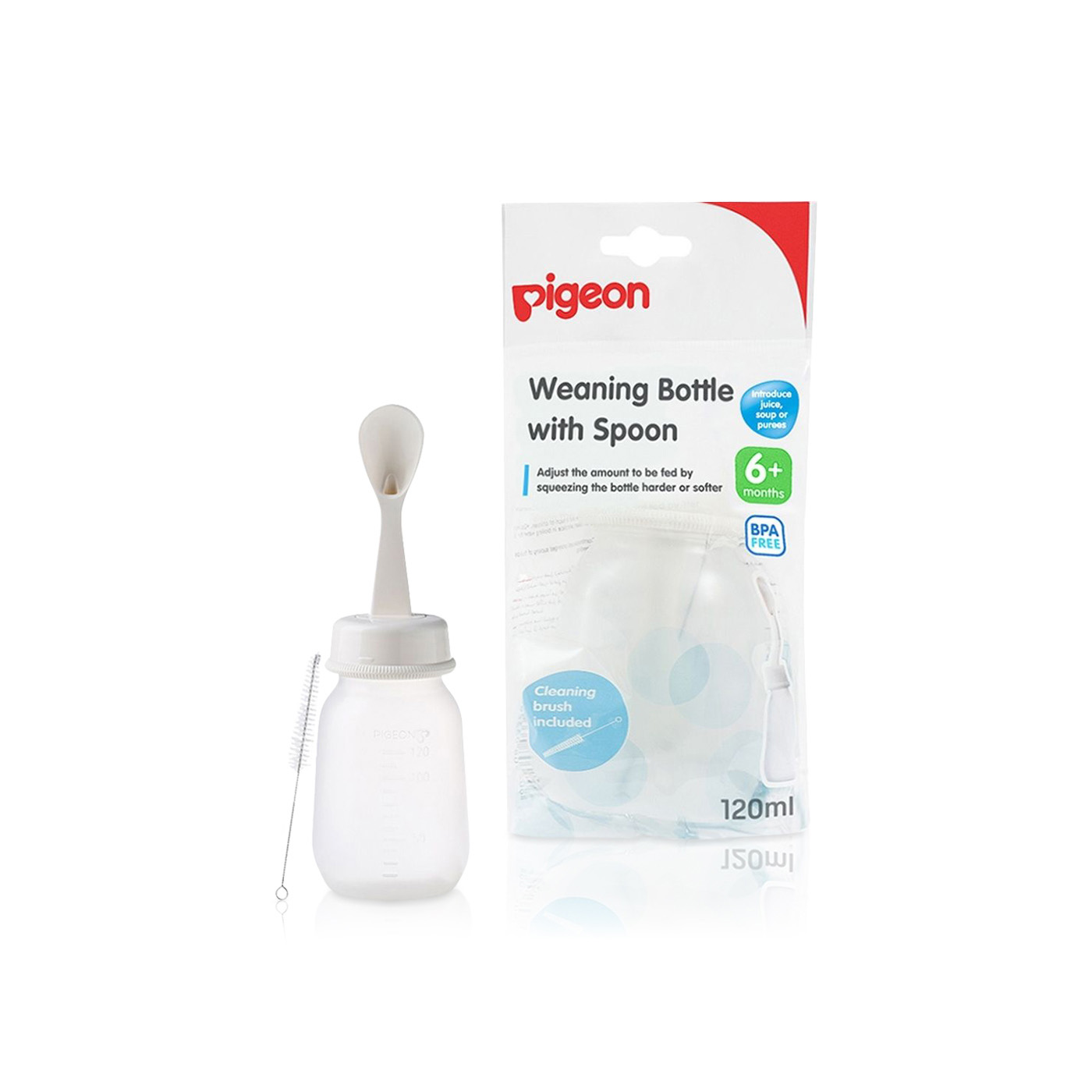 Pigeon Weaning Bottle with Spoon 120ml