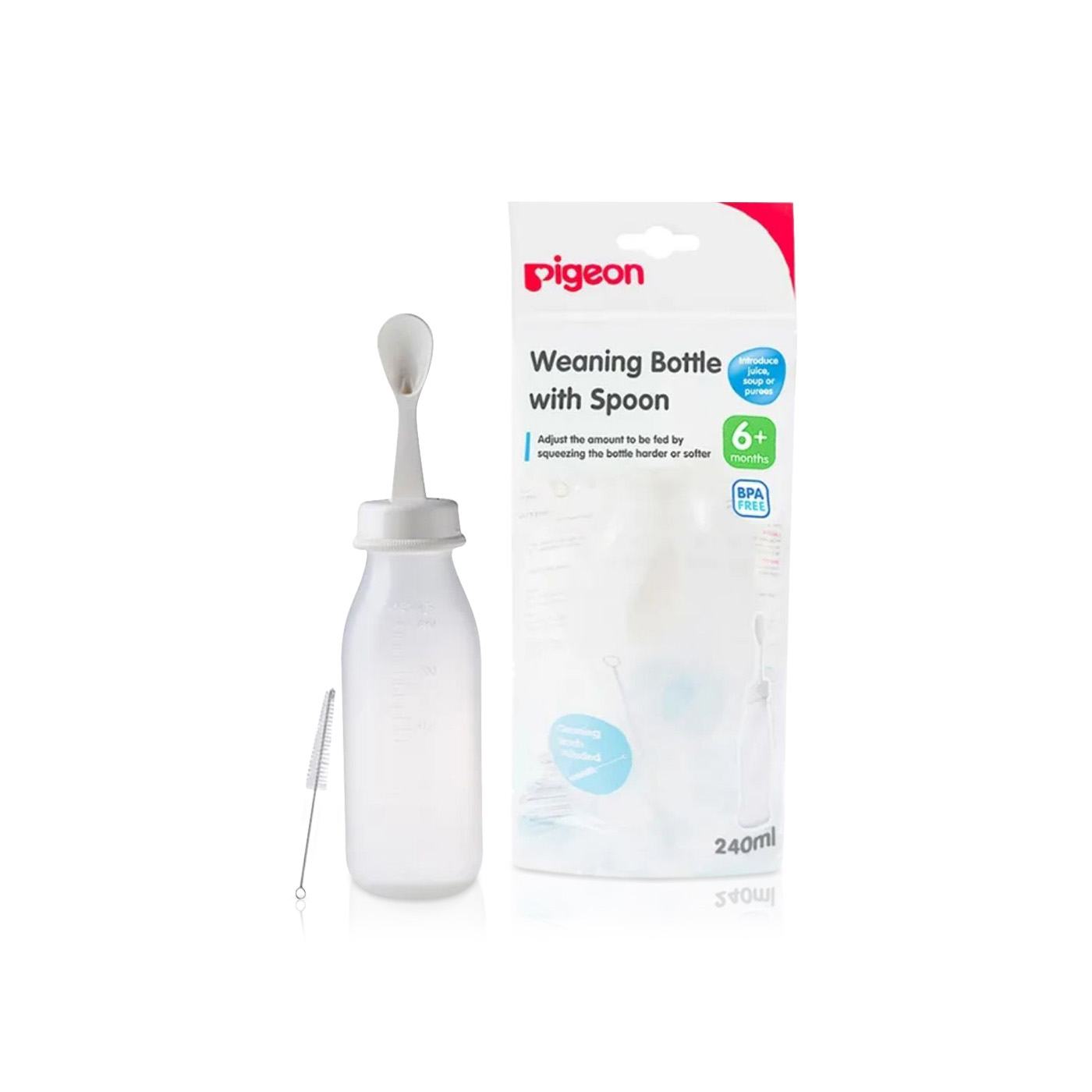 Pigeon Weaning Bottle with Spoon 240ml