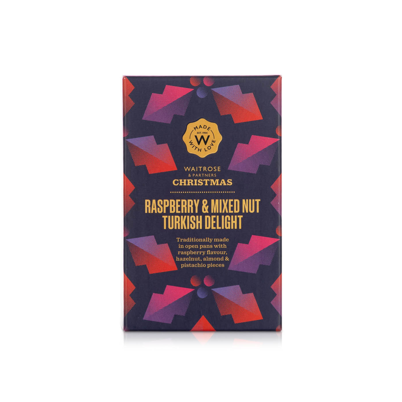 Waitrose Christmas Raspberry and Mixed Nut Turkish Delight 250g