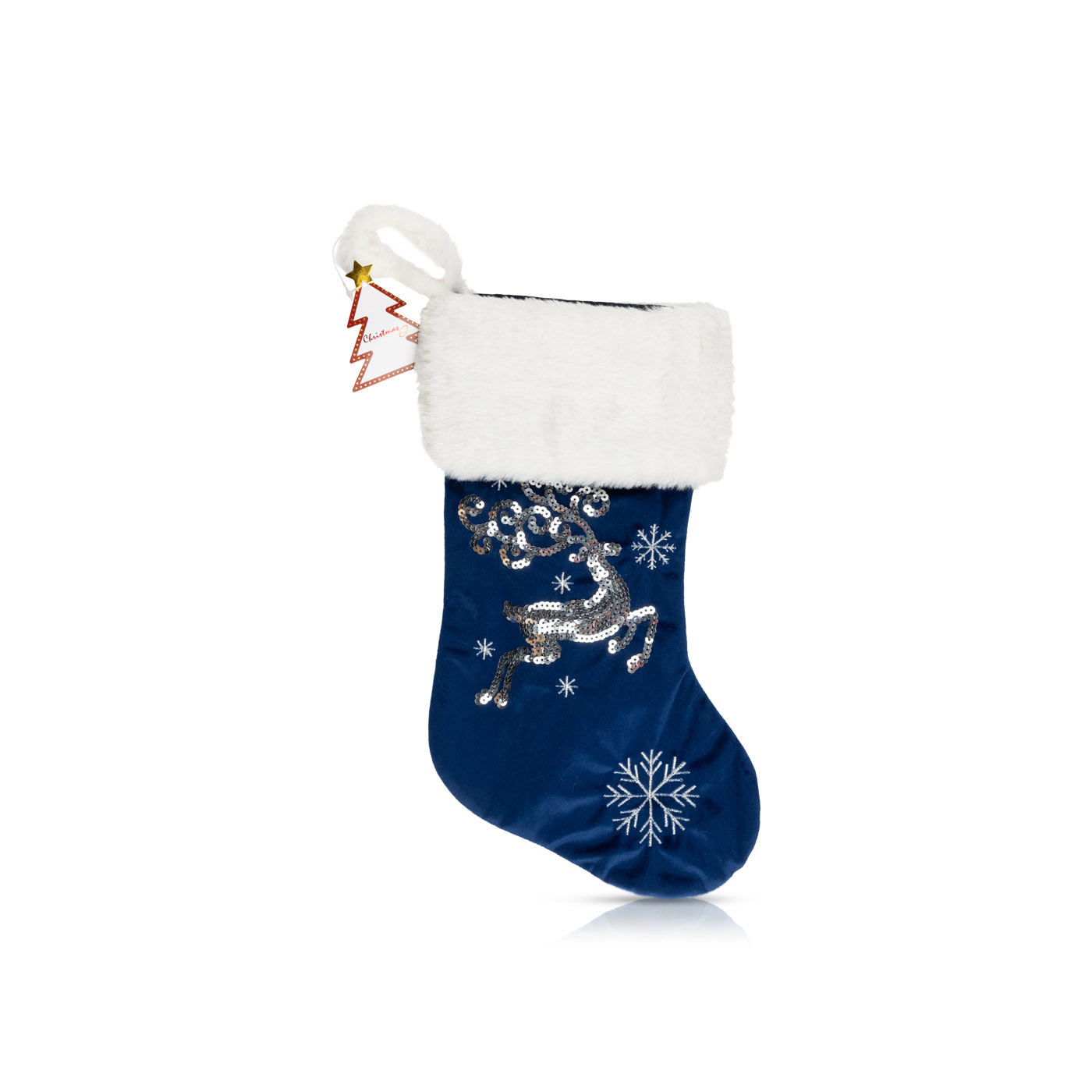 Christmas Magic Stocking with Reindeer 40cm