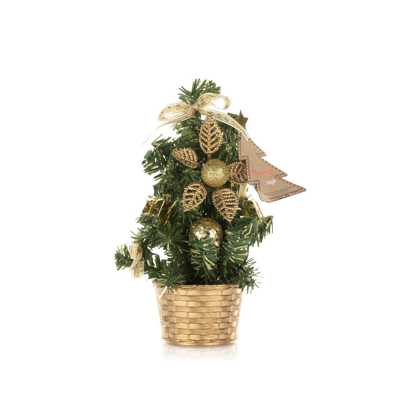 Christmas Magic Decorated Gold Christmas Tree 20cm