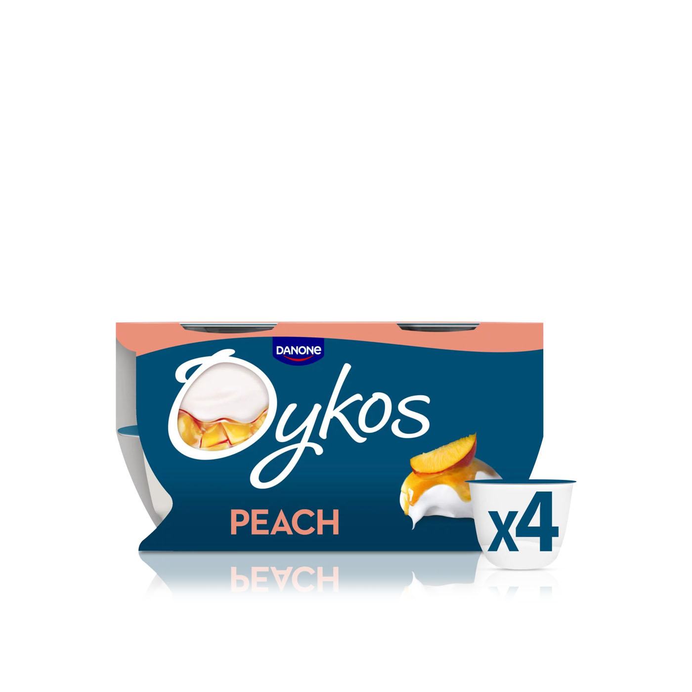 Oykos Peach Greek Style Yoghurt 440g x 4