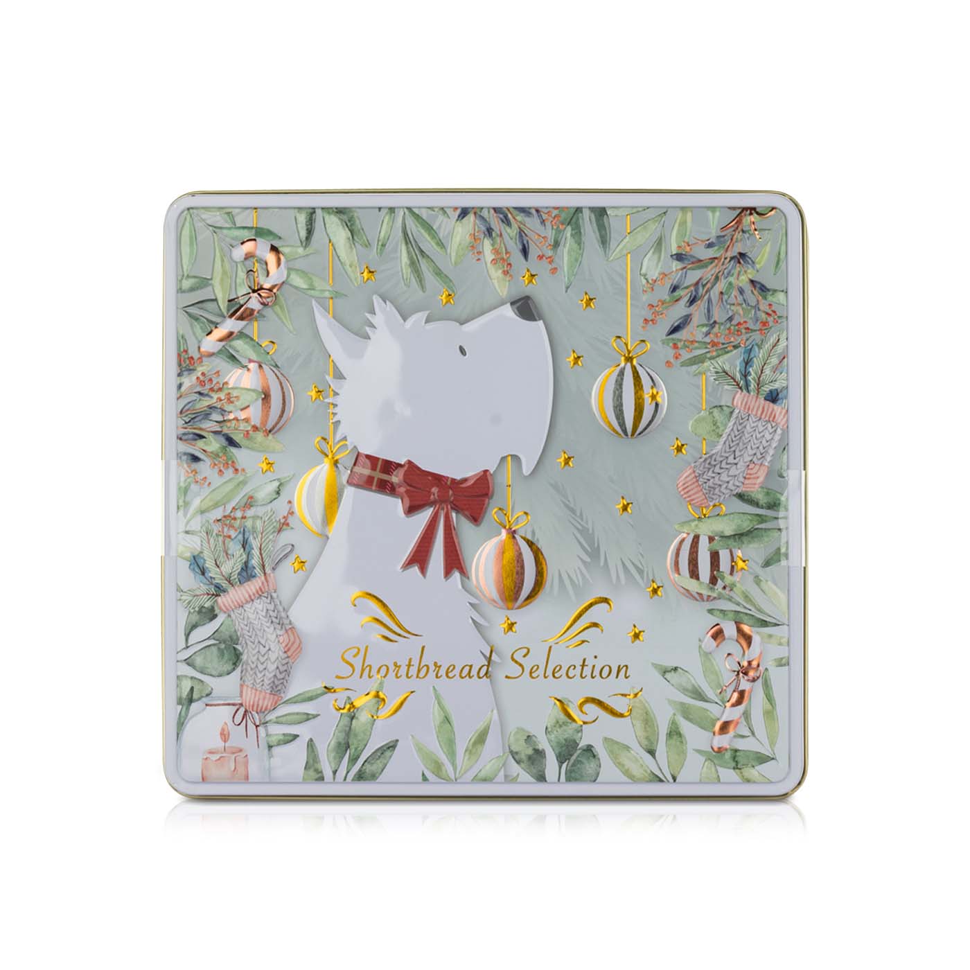 Silver Crane Scottie Dog Biscuit Tin Shortbread 450g