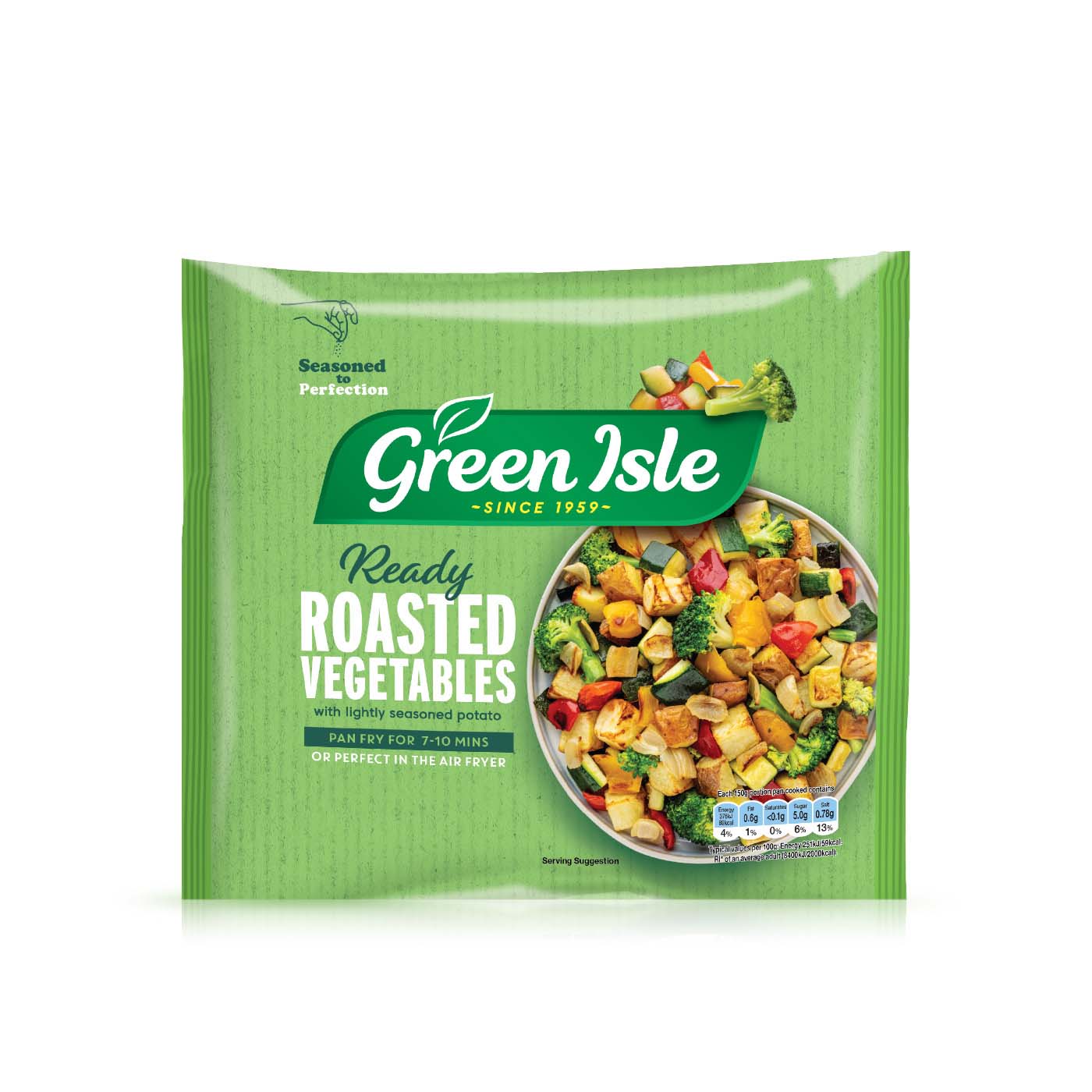 Green Isle Frozen Roasted Vegetables 550g