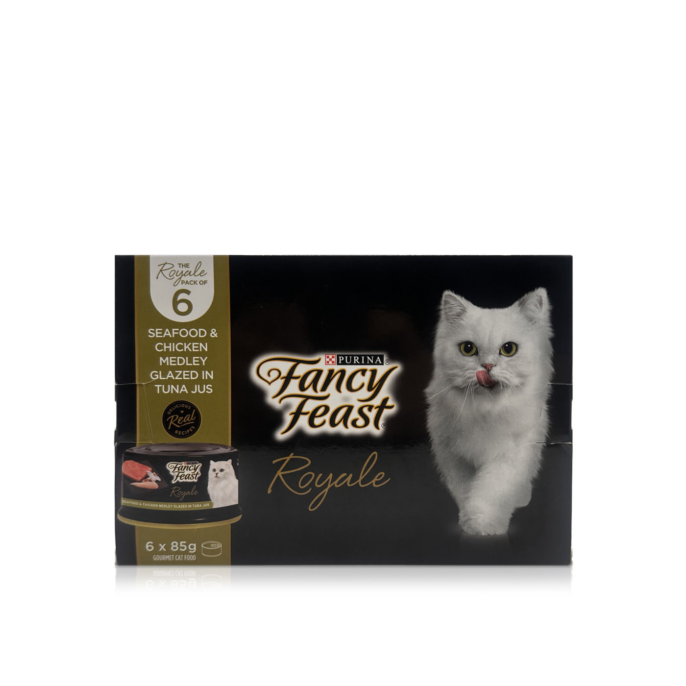 Fancy Feast Royale Seafood & Chicken Medley Glazed in Tuna Jus Gourmet Cat Food 85g x 6