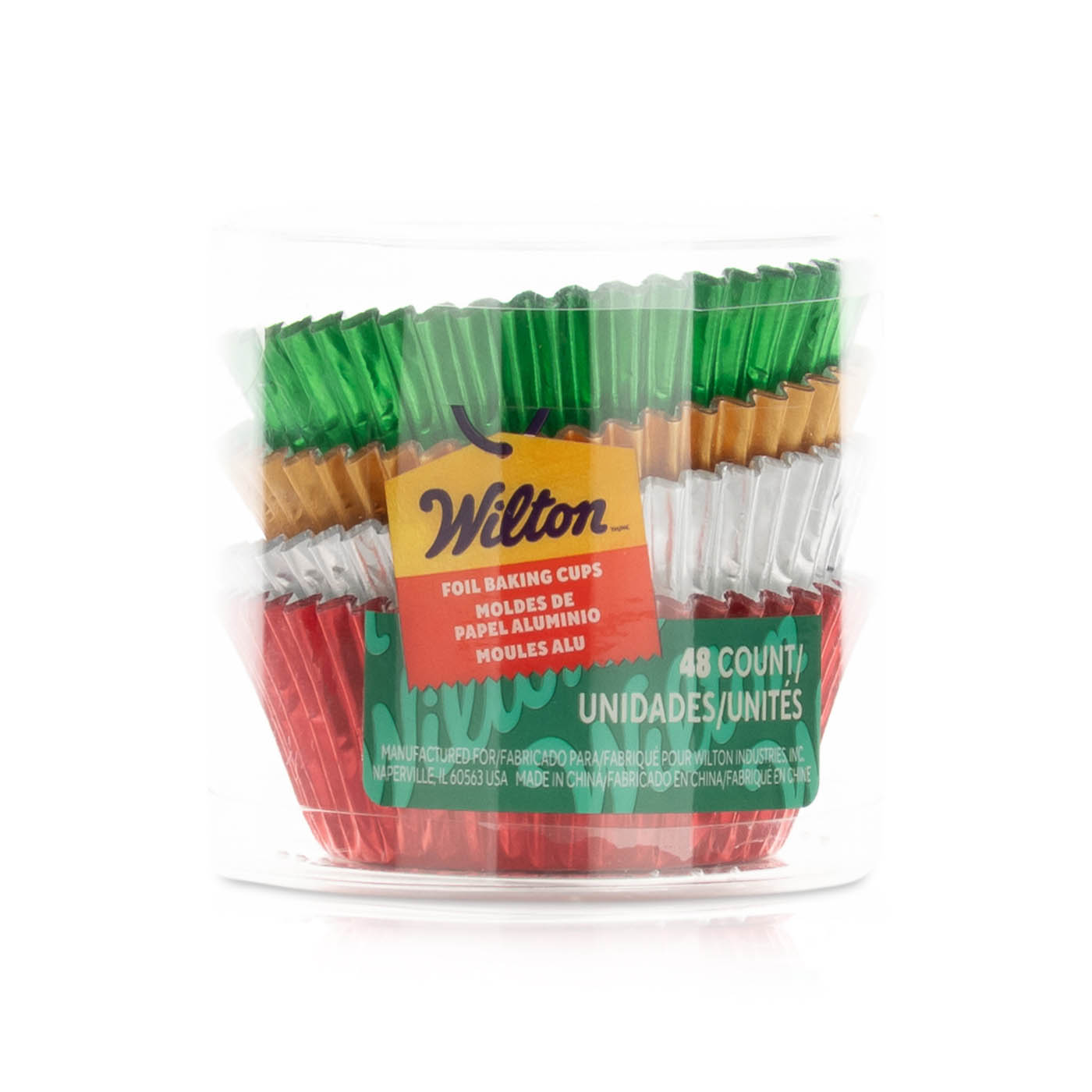 Wilton Christmas Baking Cups Foil 48 Count