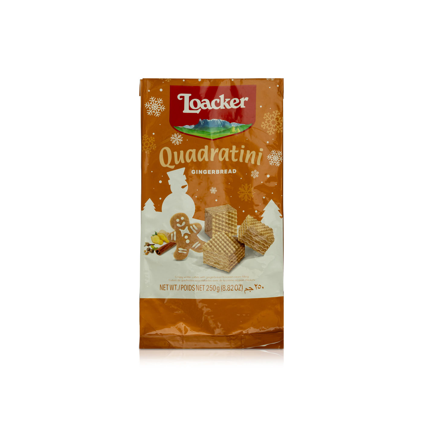 Loacker Quadratini Gingerbread Wafer Cookies 250g