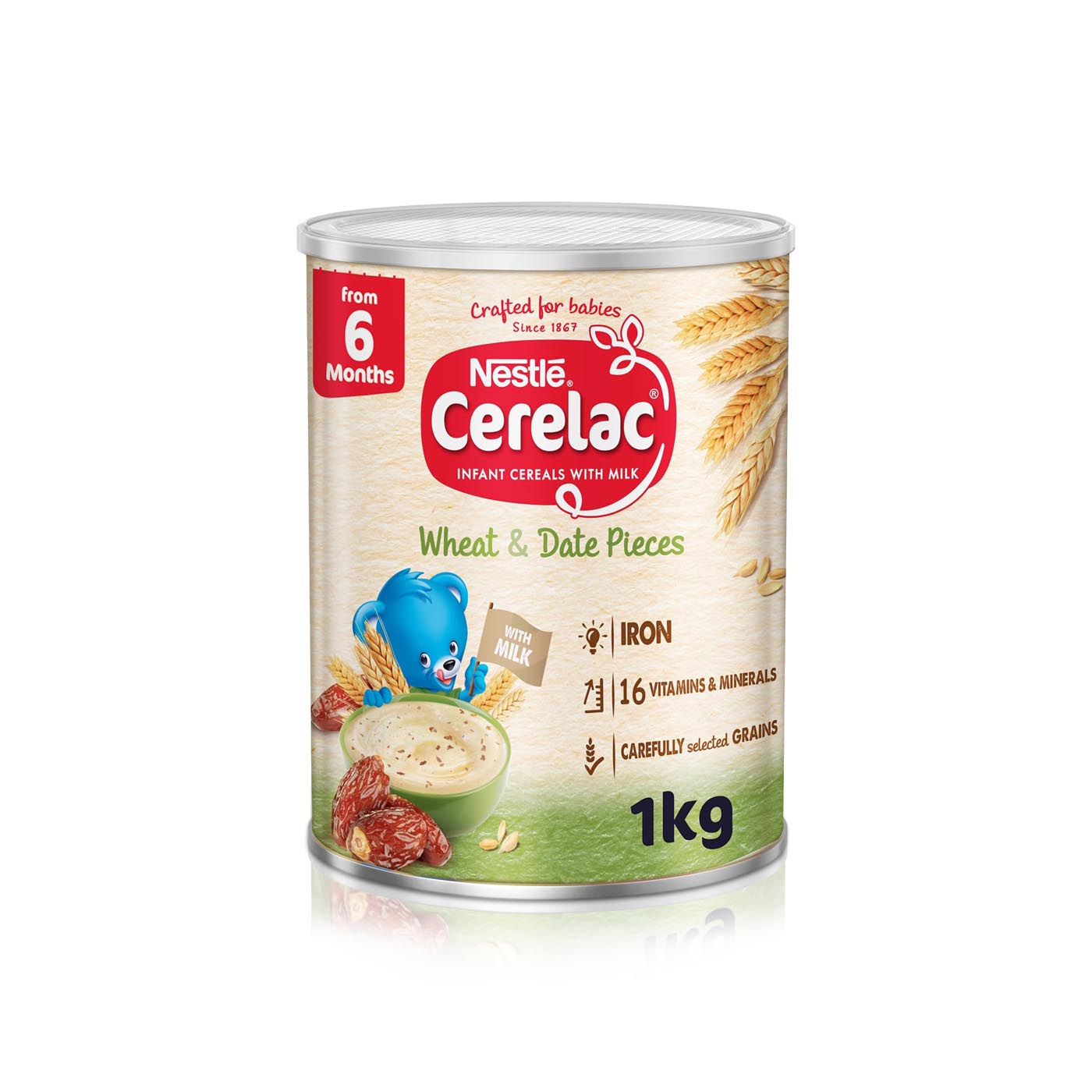 Nestlé Cerelac Wheat Cereal with Dates 1kg (6+ Months)