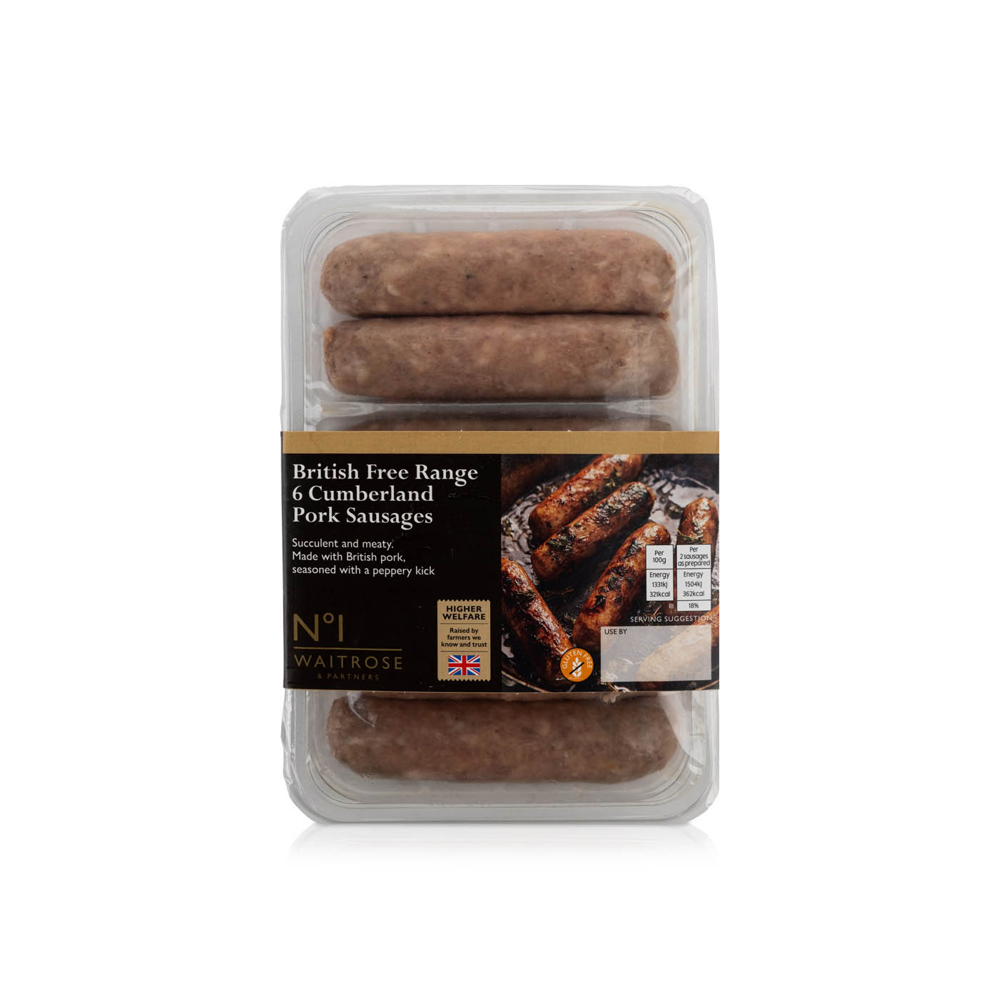 Waitrose Free Range Cumberland Sausages 400g