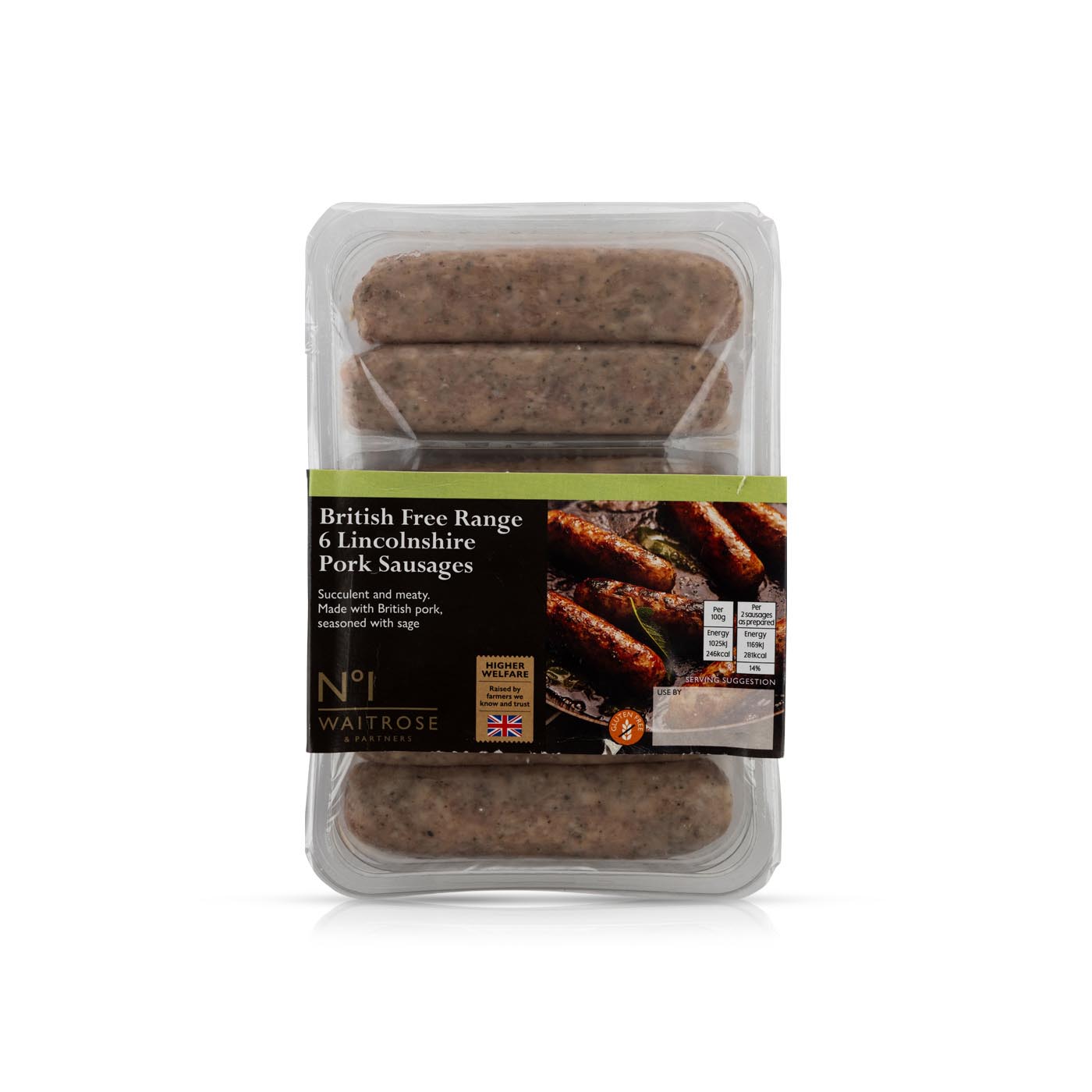 Waitrose Free Range Lincolnshire Sausages 400g