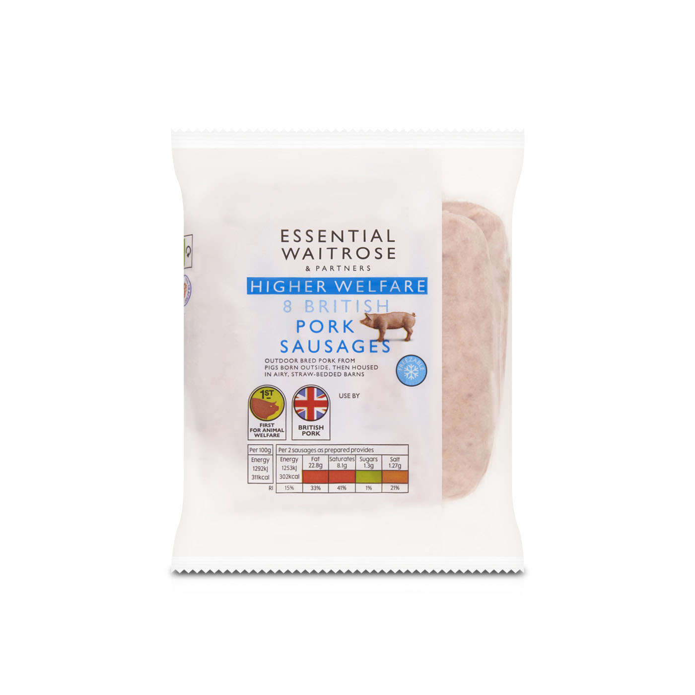 Waitrose Essential Pork Sausages 454g