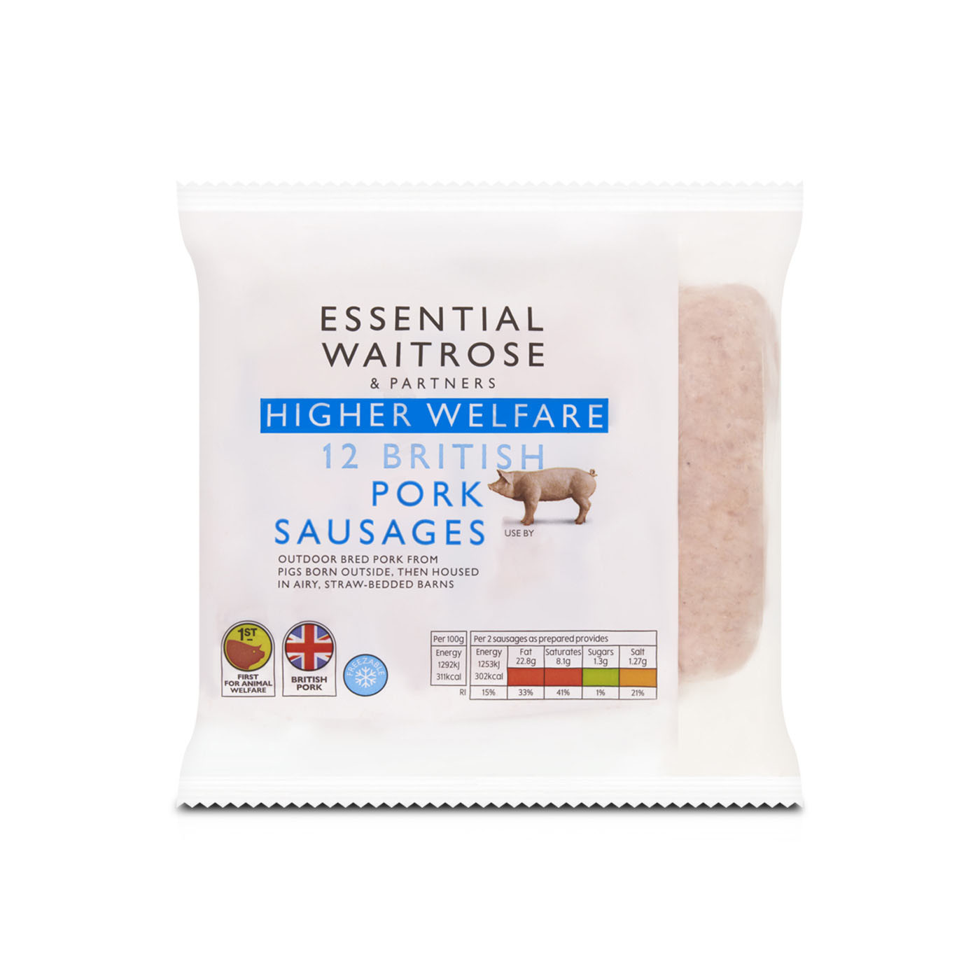 Waitrose Essential Pork Sausages 681g