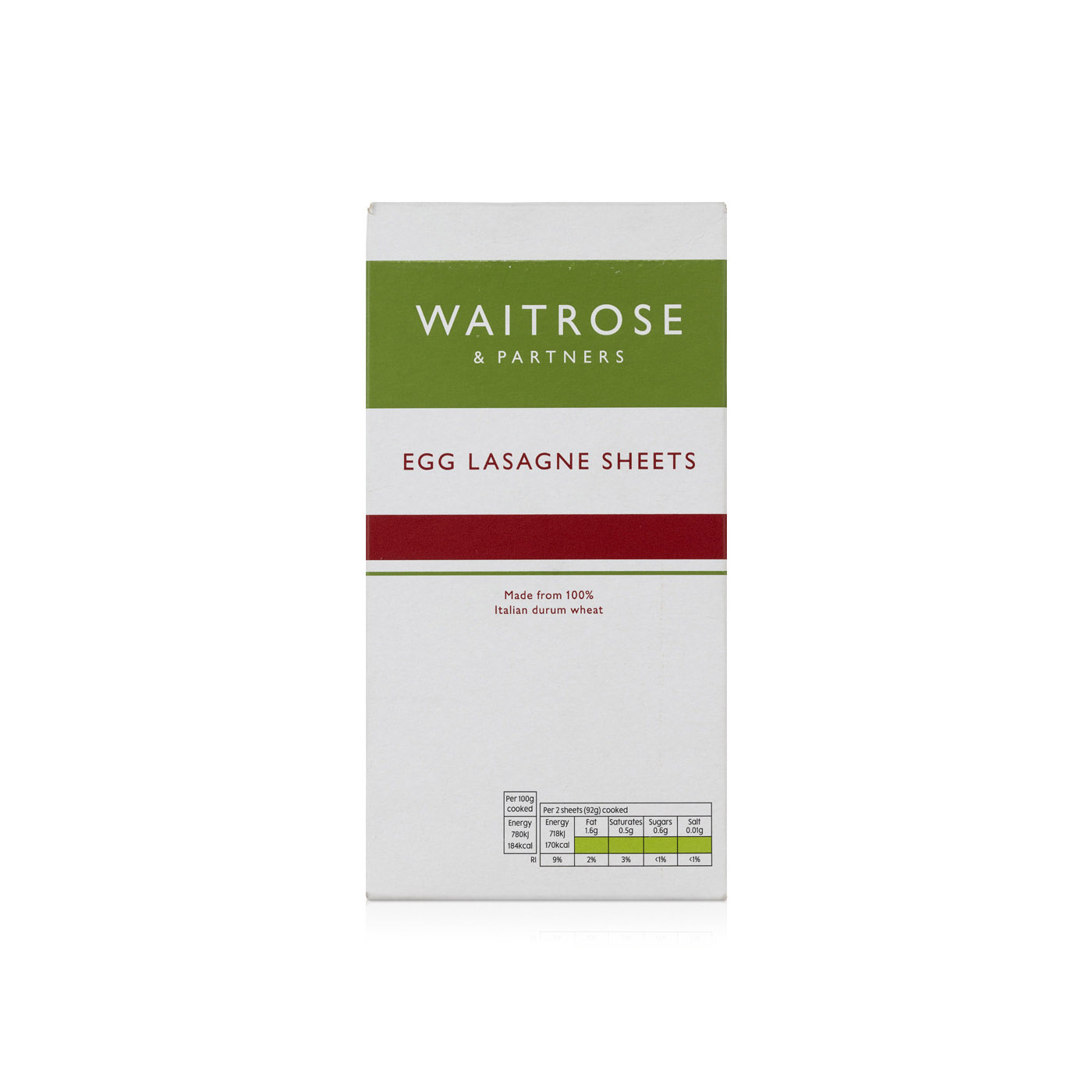 Waitrose Egg Lasagne Pasta Sheets 375g