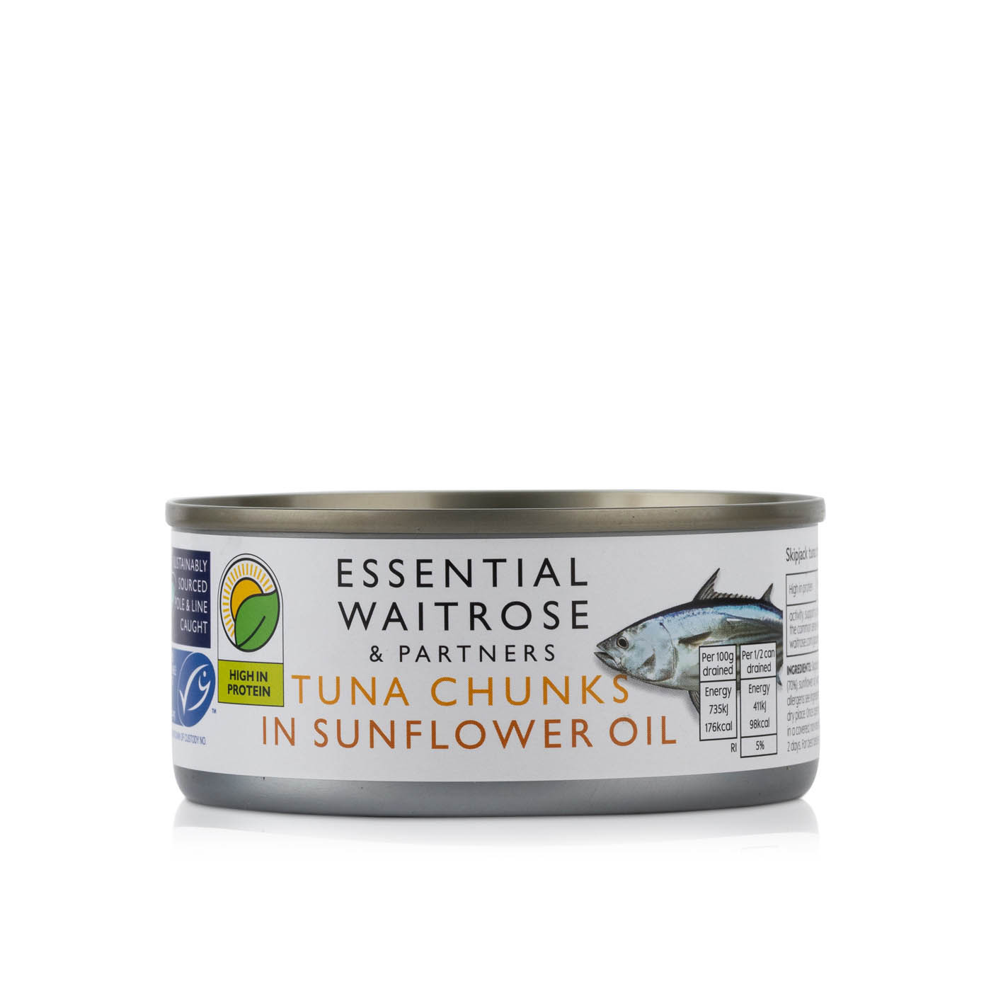 Waitrose Essential Tuna Chunks in Sunflower Oil 160g
