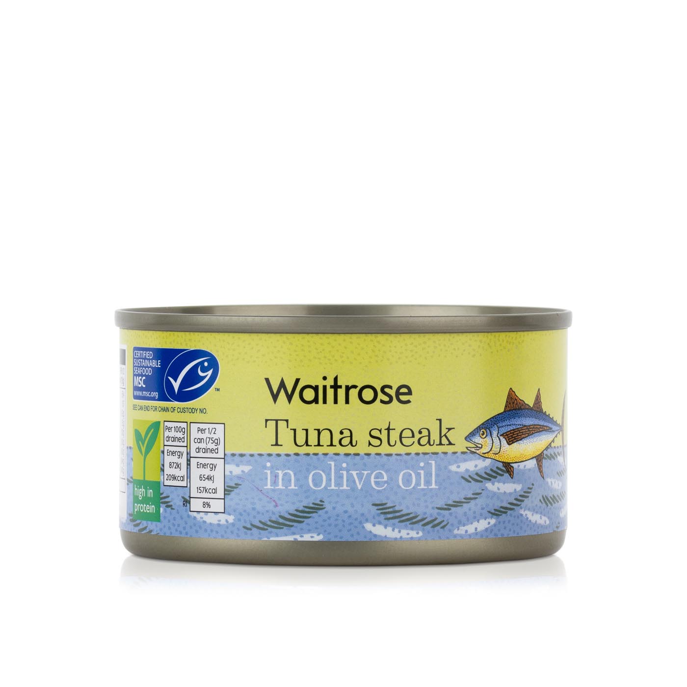 Waitrose Tuna Steak in Olive Oil 200g