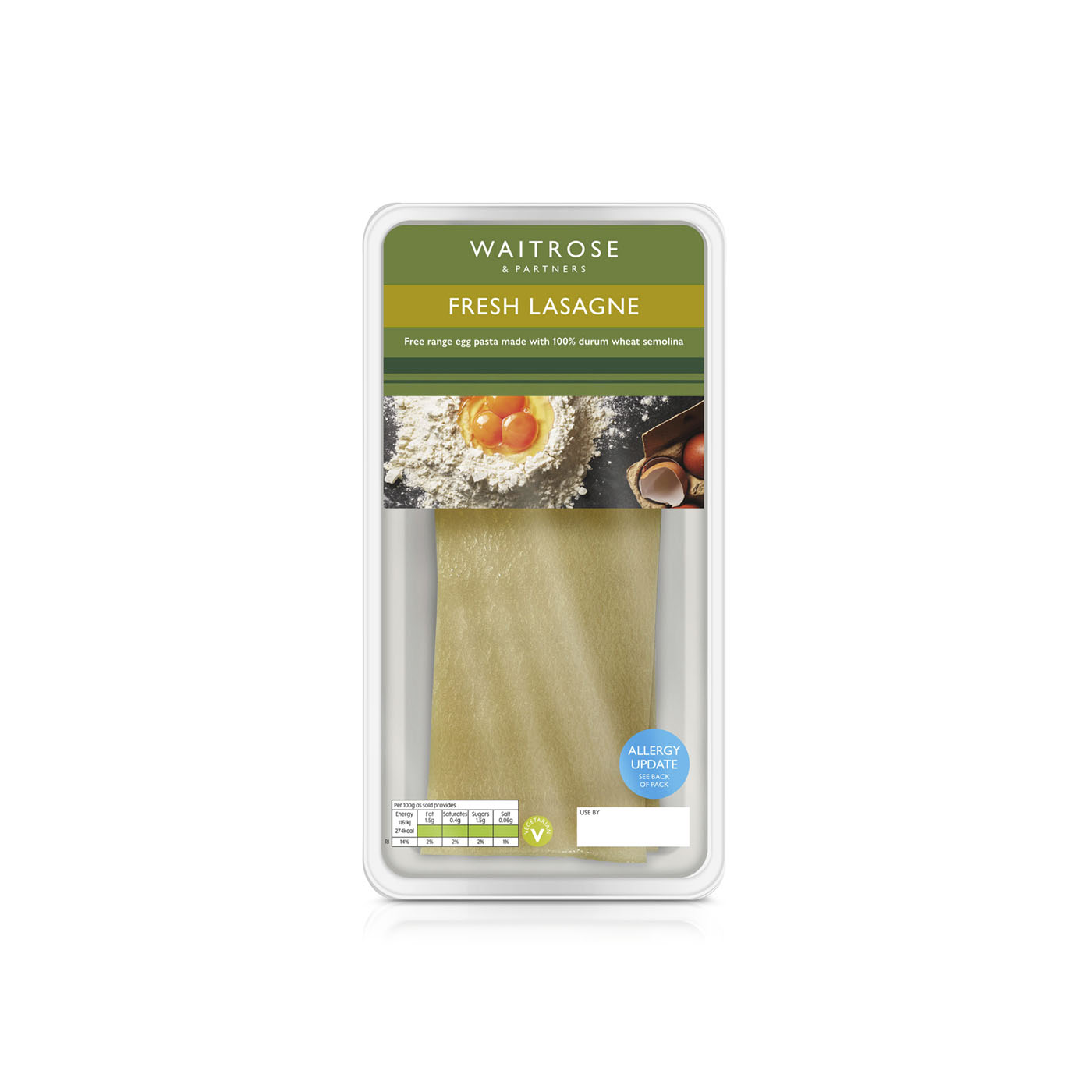 Waitrose Fresh Lasagne Sheets 300g