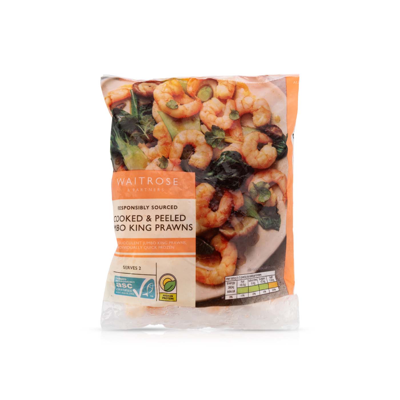 Waitrose Frozen Jumbo King Prawns 200g