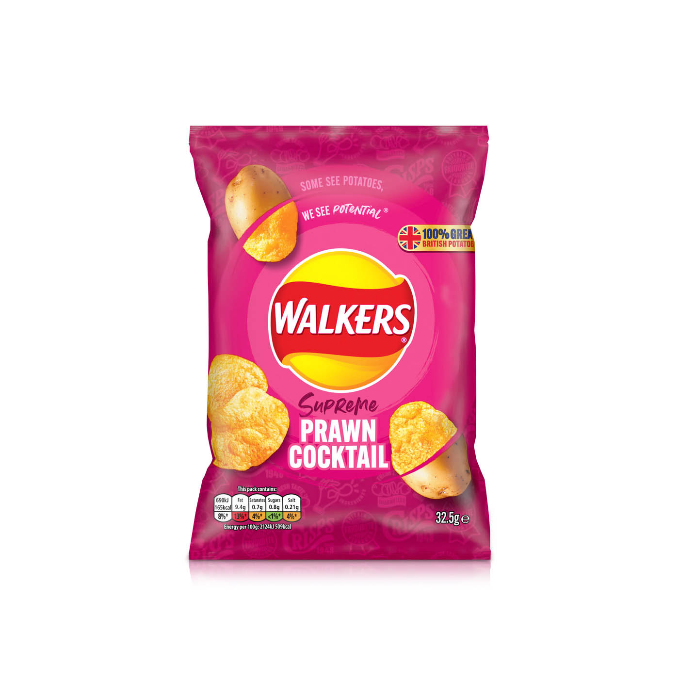 Walkers Prawn Cocktail Crisps 32.5g