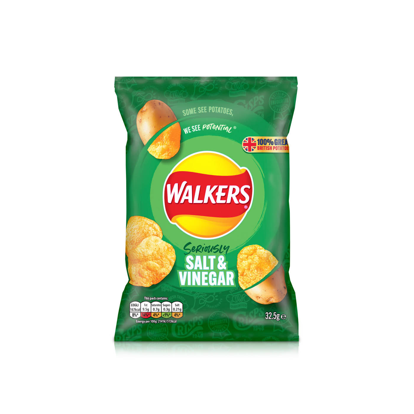 Walkers Salt & Vinegar Crisps 32.5g