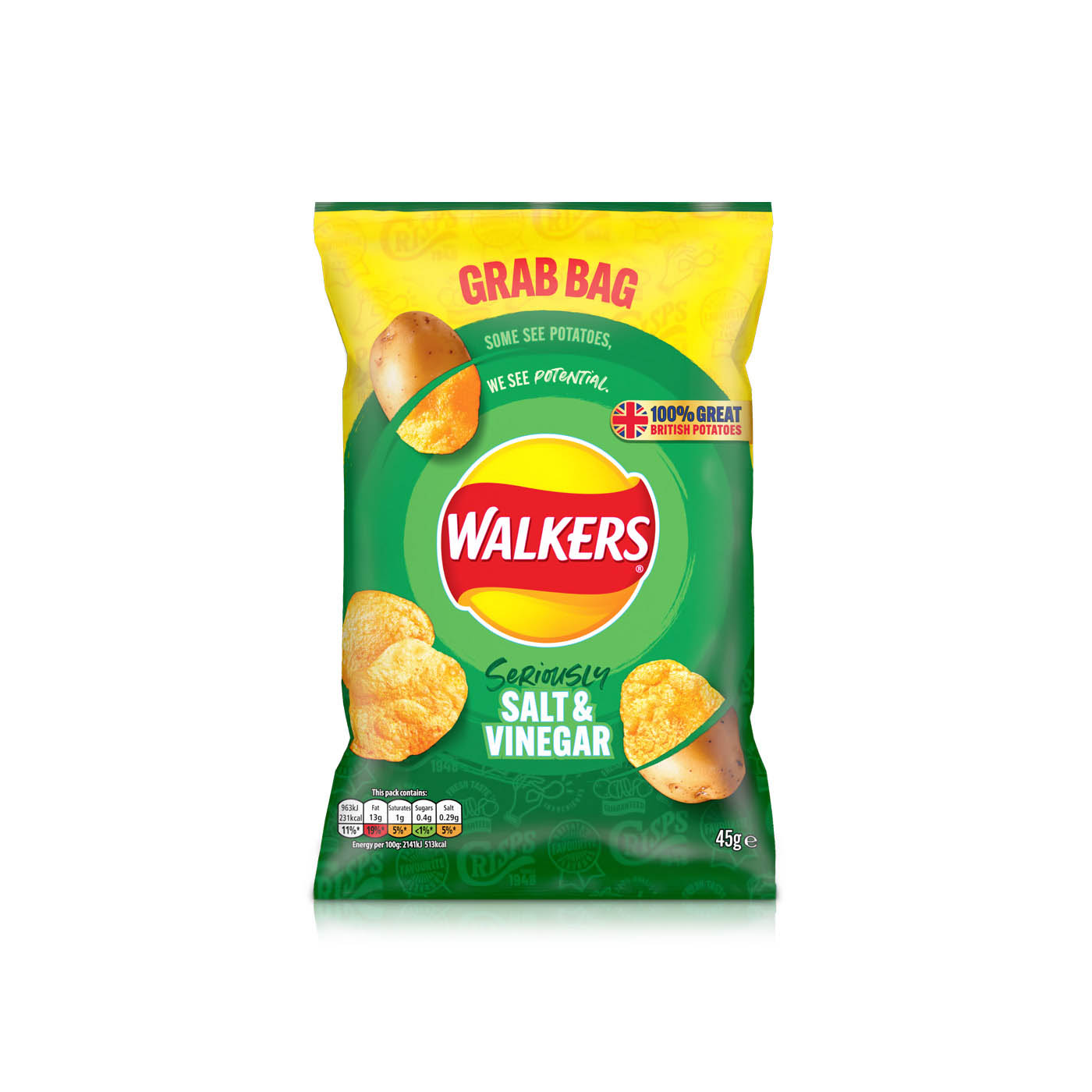 Walkers Salt & Vinegar Crisps 45g